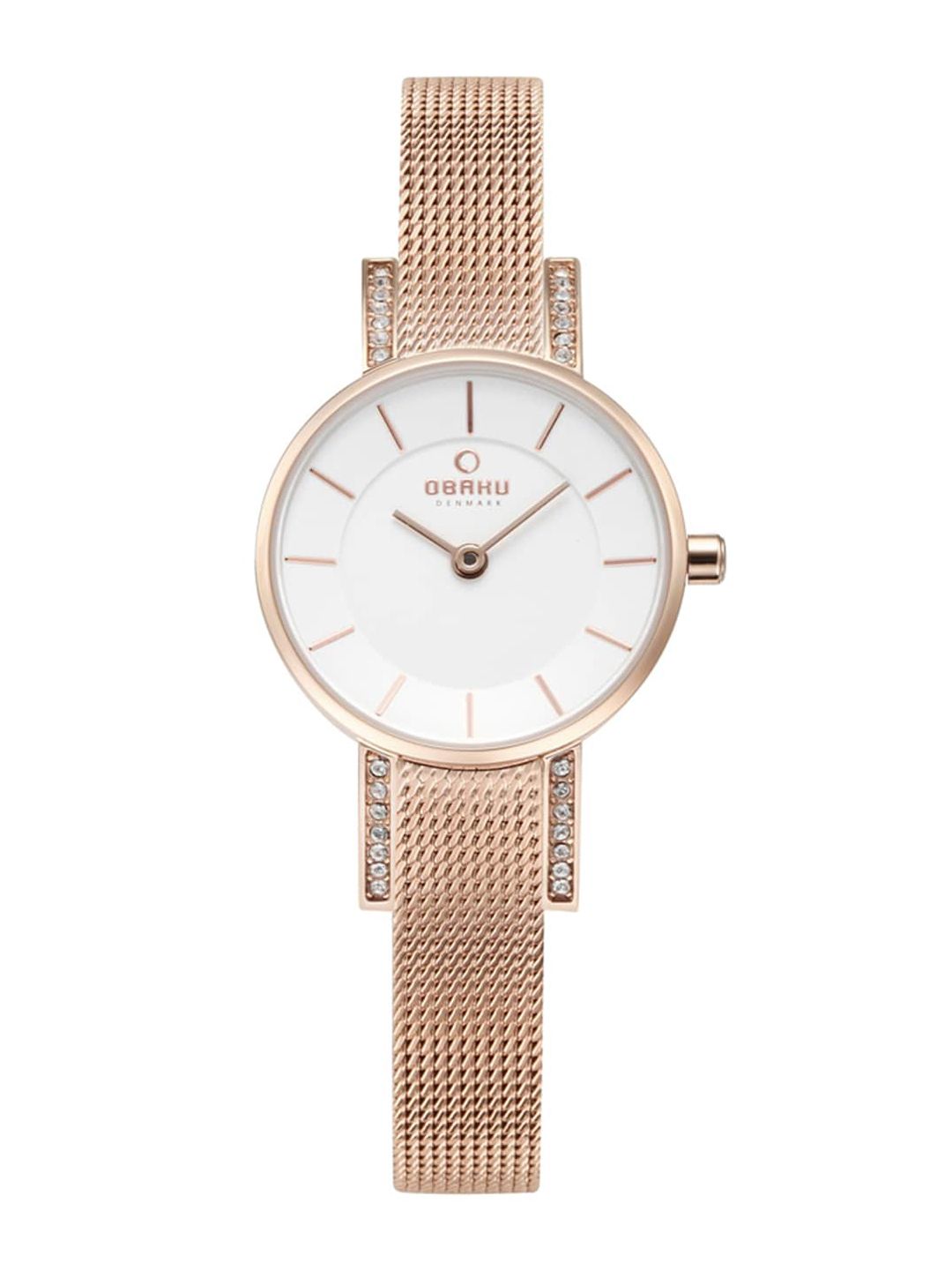 Obaku Women Silver-Toned Dial & Stainless Steel Bracelet Style Analogue Watch V207LEVIMV Price in India