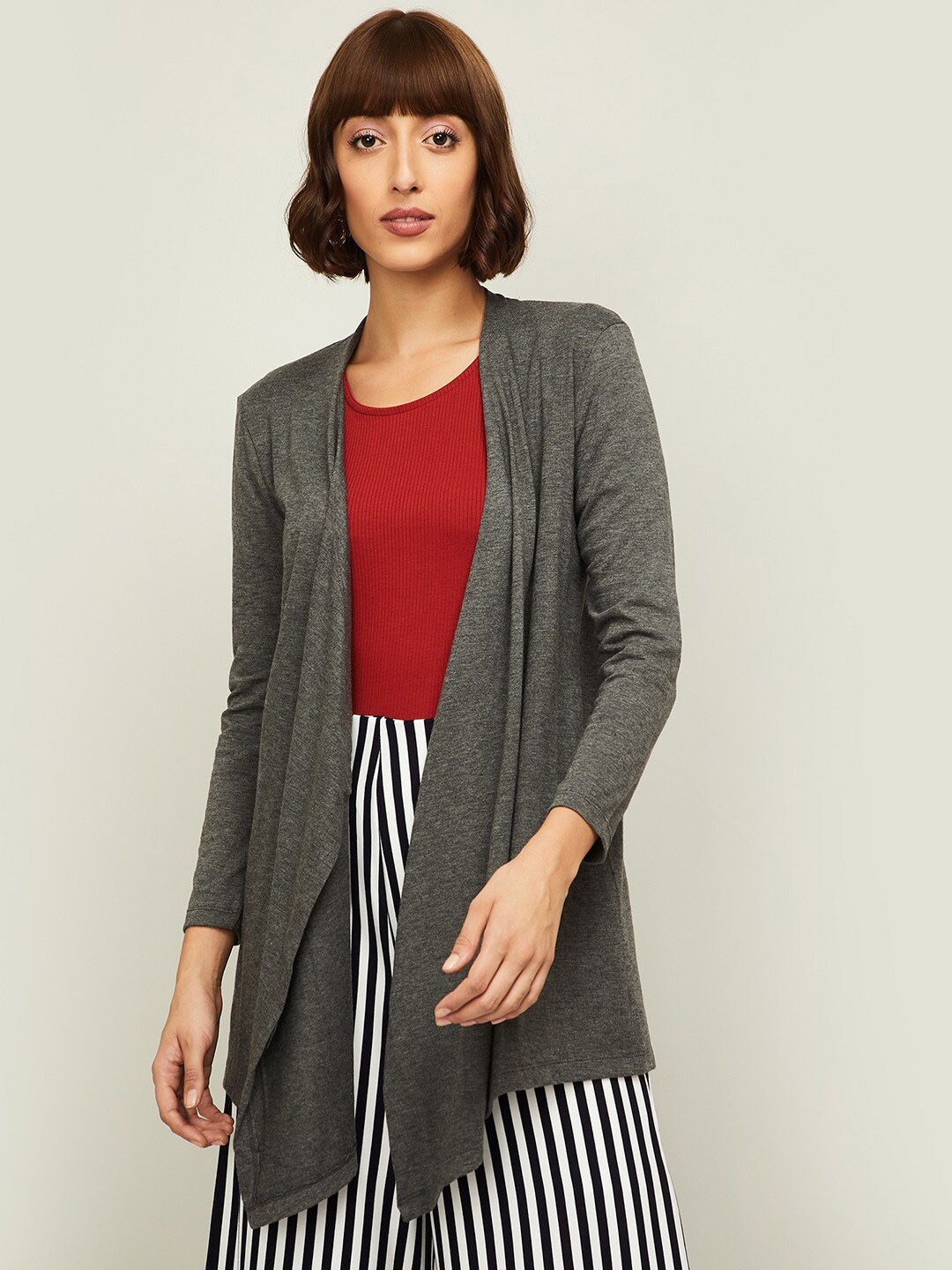 CODE by Lifestyle Women Grey Shrug Price in India