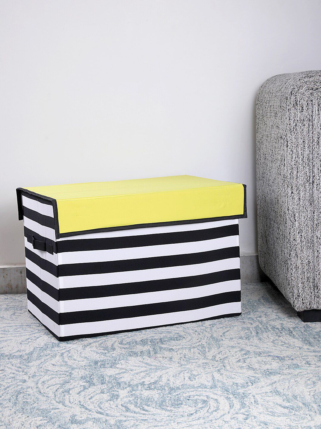 My Gift Booth Multicoloured Striped Multi-Utility Storage Box Price in India