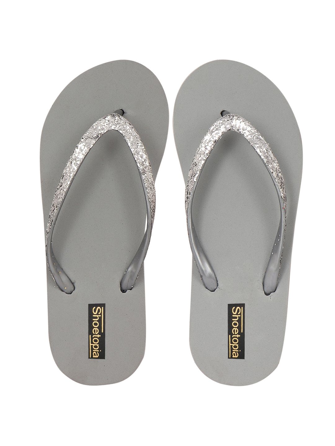 Shoetopia Women Grey Thong Flip-Flops Price in India