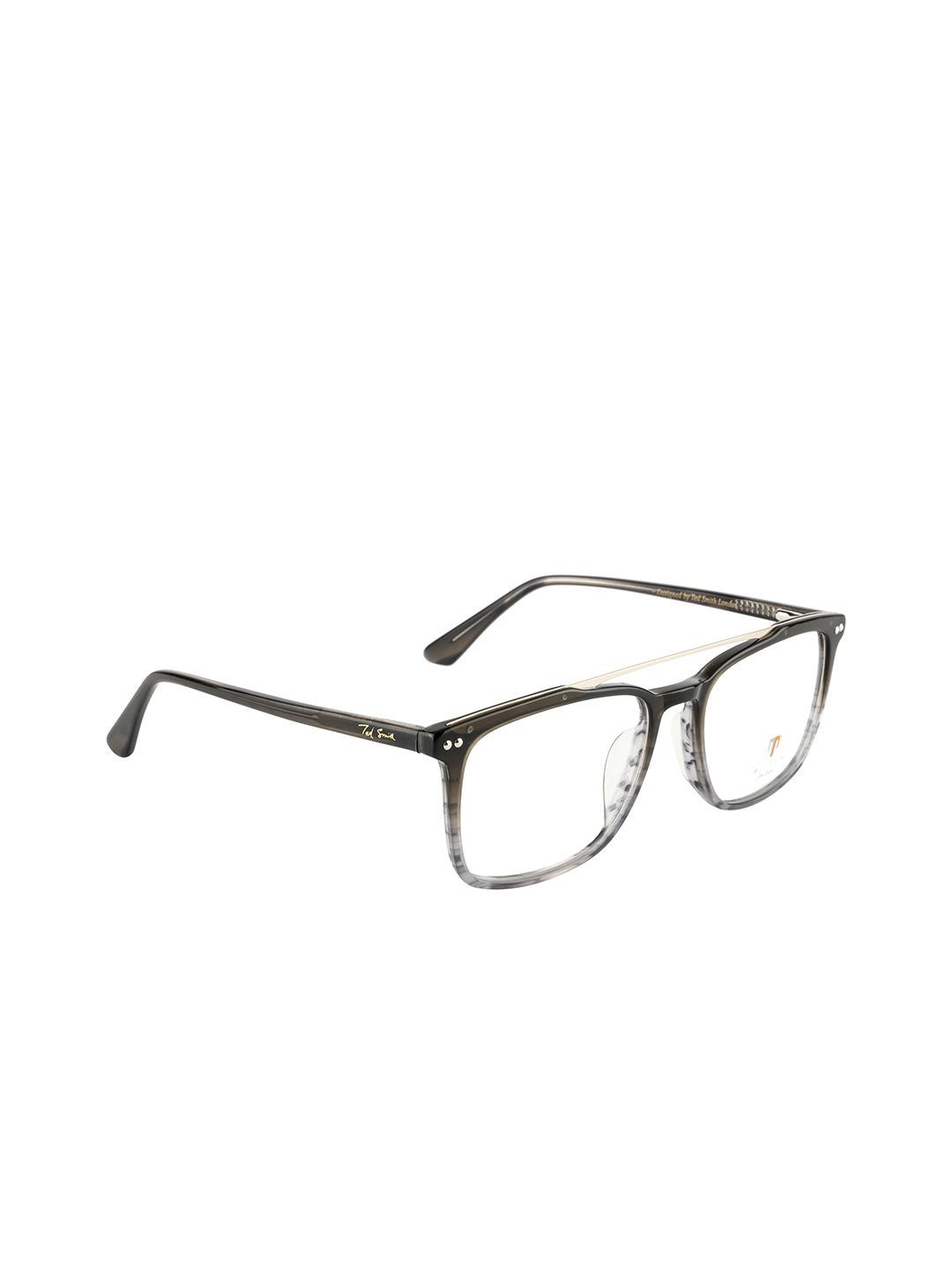 Ted Smith Unisex Grey Full Rim Aviator Frames TS-323_GRY Price in India