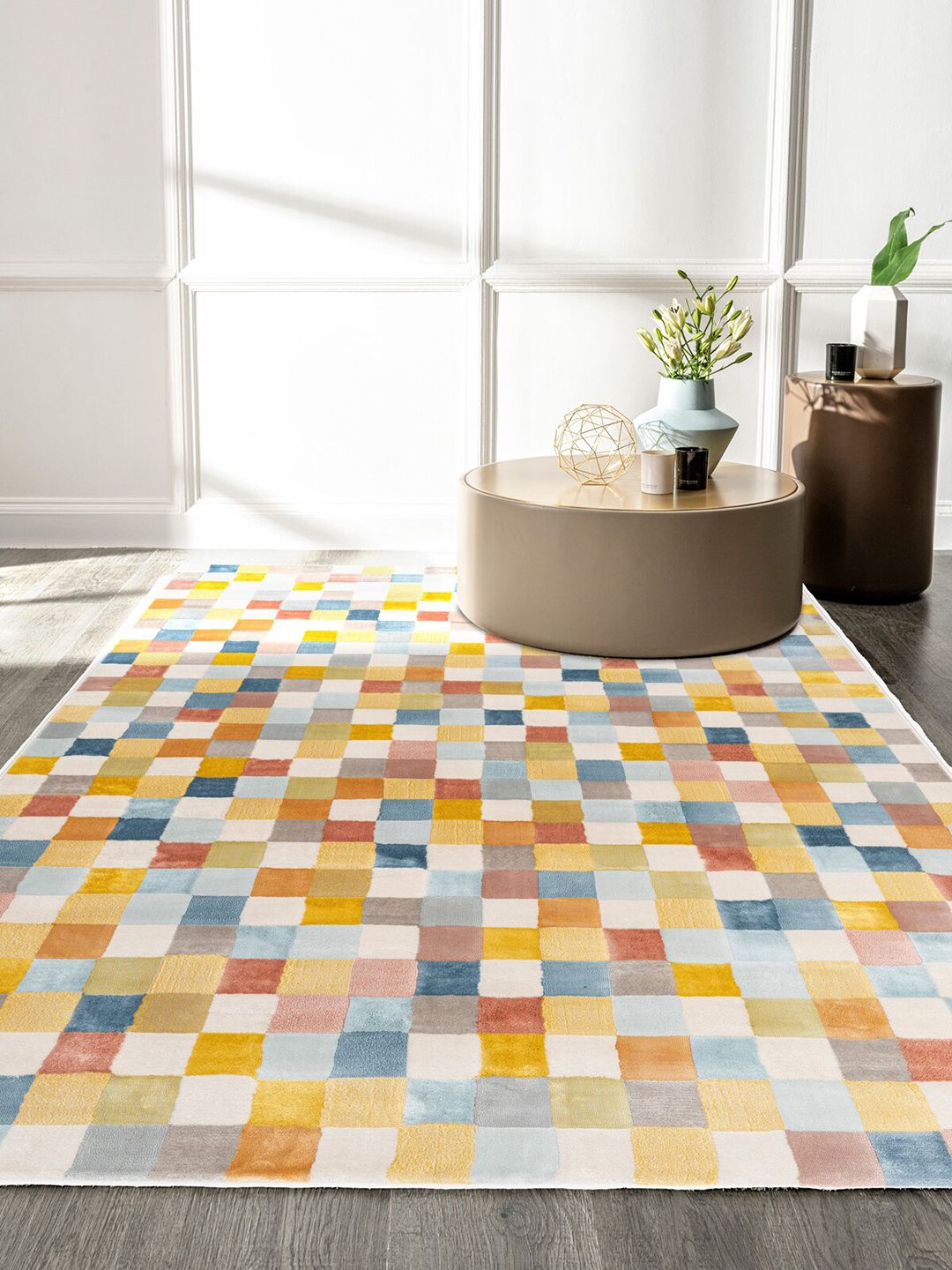 DDecor Multicoloured Geometric Capret Price in India