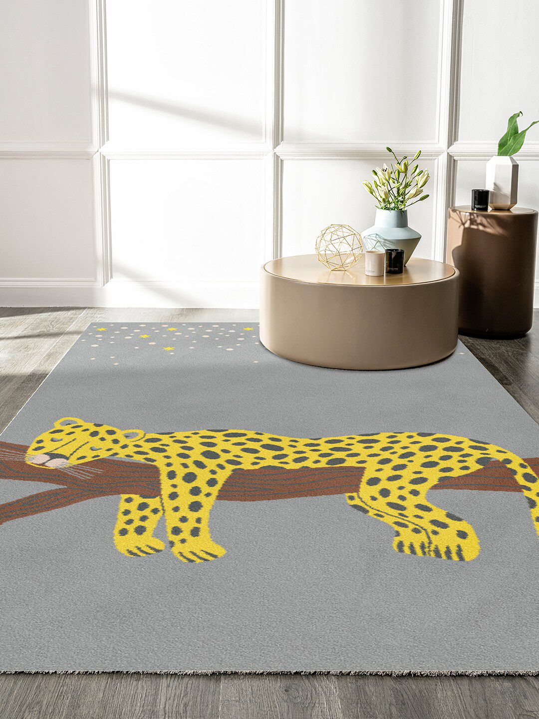 DDecor Grey Printed Carpet Price in India