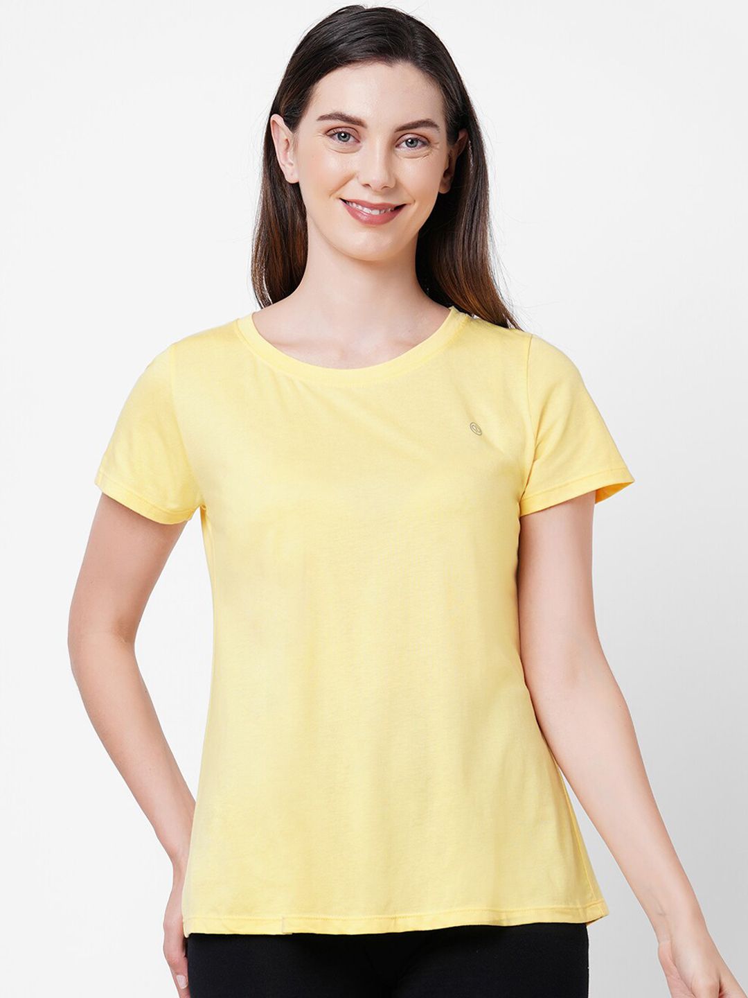 Soie Women Yellow Lounge T-shirt Price in India