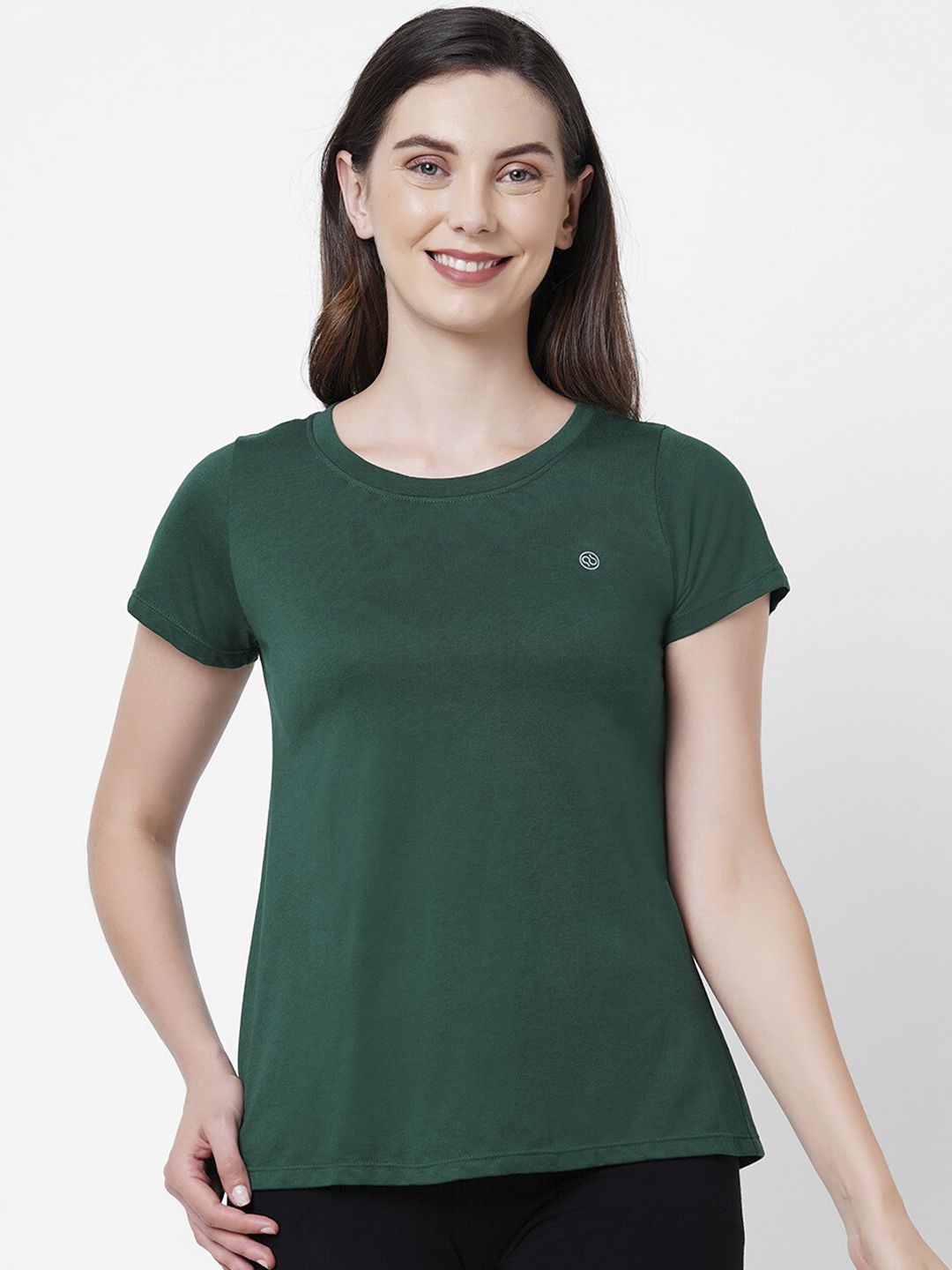 Soie Women Green Lounge T-shirt Price in India