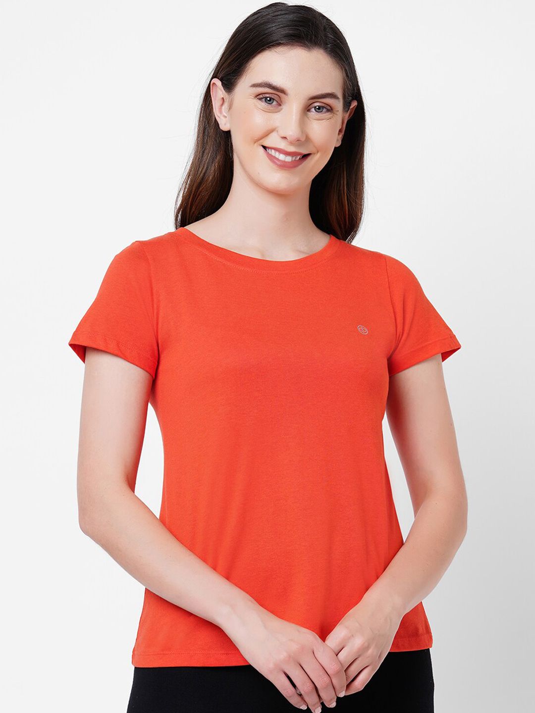 SOIE Women Orange Printed Sleep Shirts Price in India