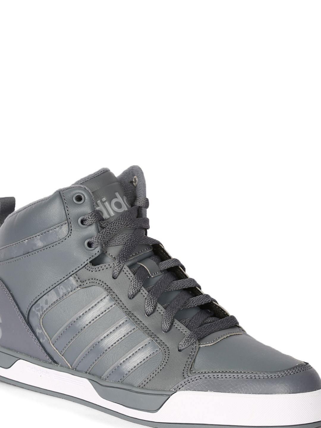 Buy ADIDAS NEO Men Grey Solid High-Top Sneakers - Casual Shoes for Men  1501335 | Myntra