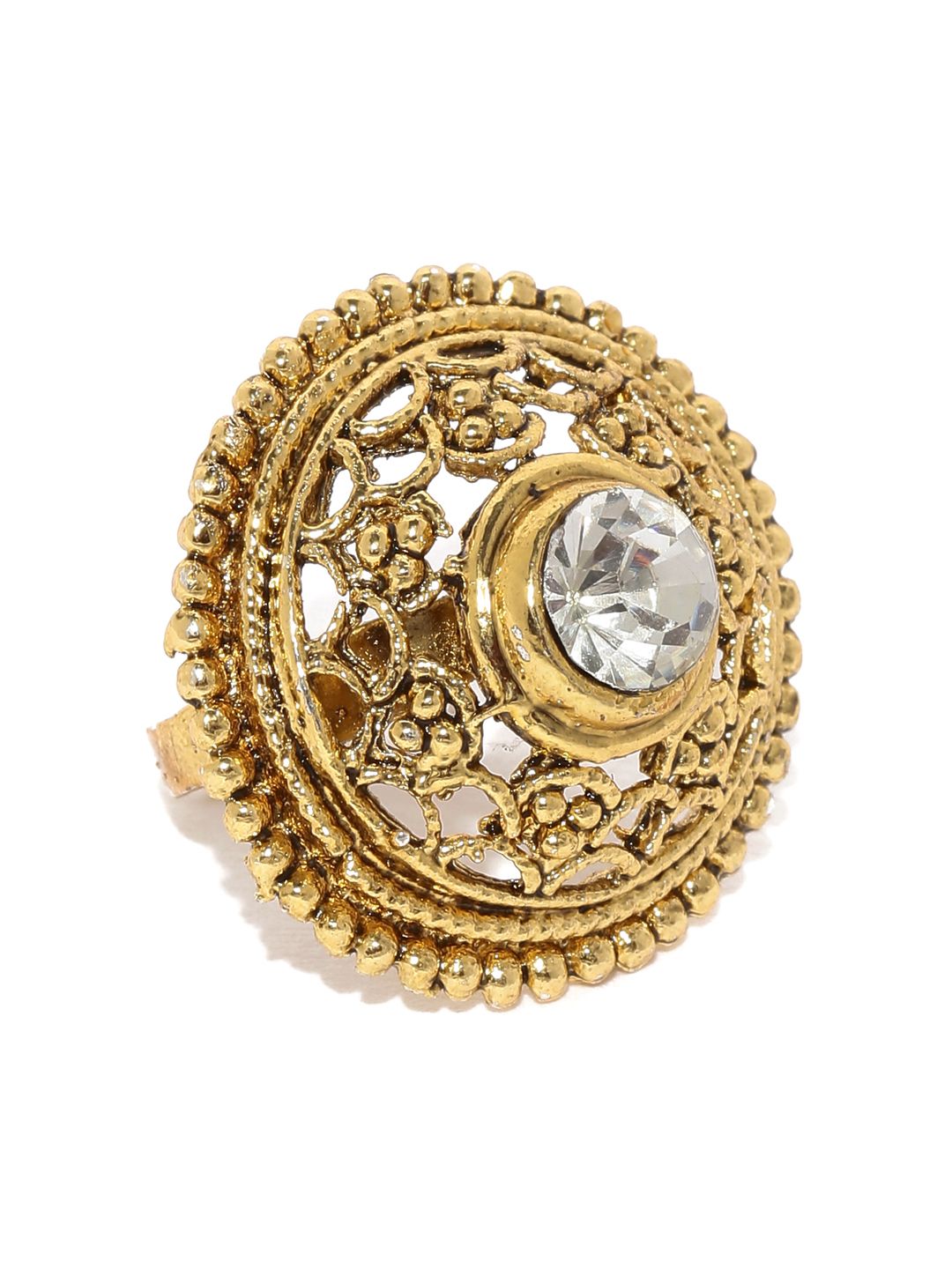 Zaveri Pearls Gold-Toned Ring Price in India