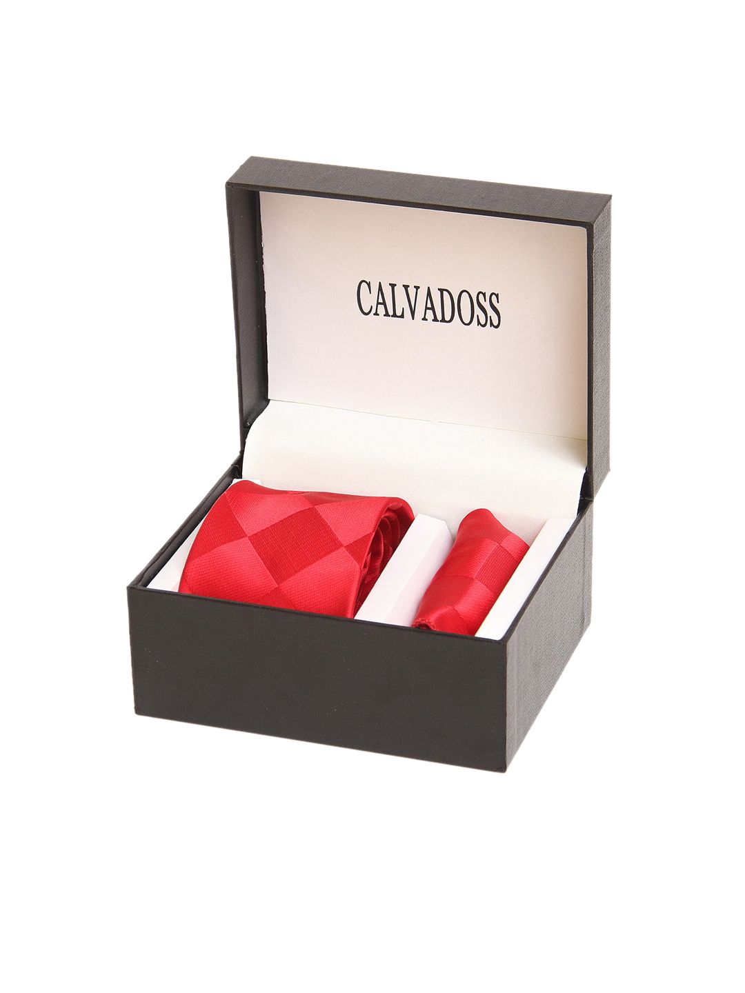 Calvadoss Men Red Printed Microfiber Accessory Gift Set