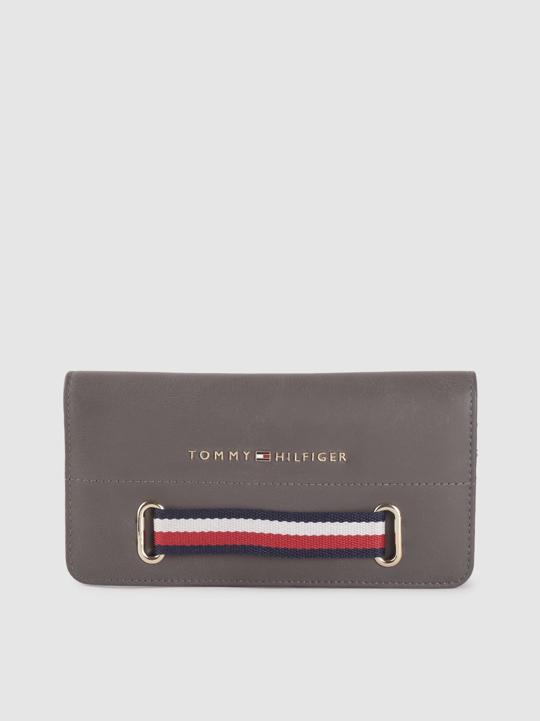 Tommy Hilfiger Women Grey Leather Two Fold Wallet Price in India