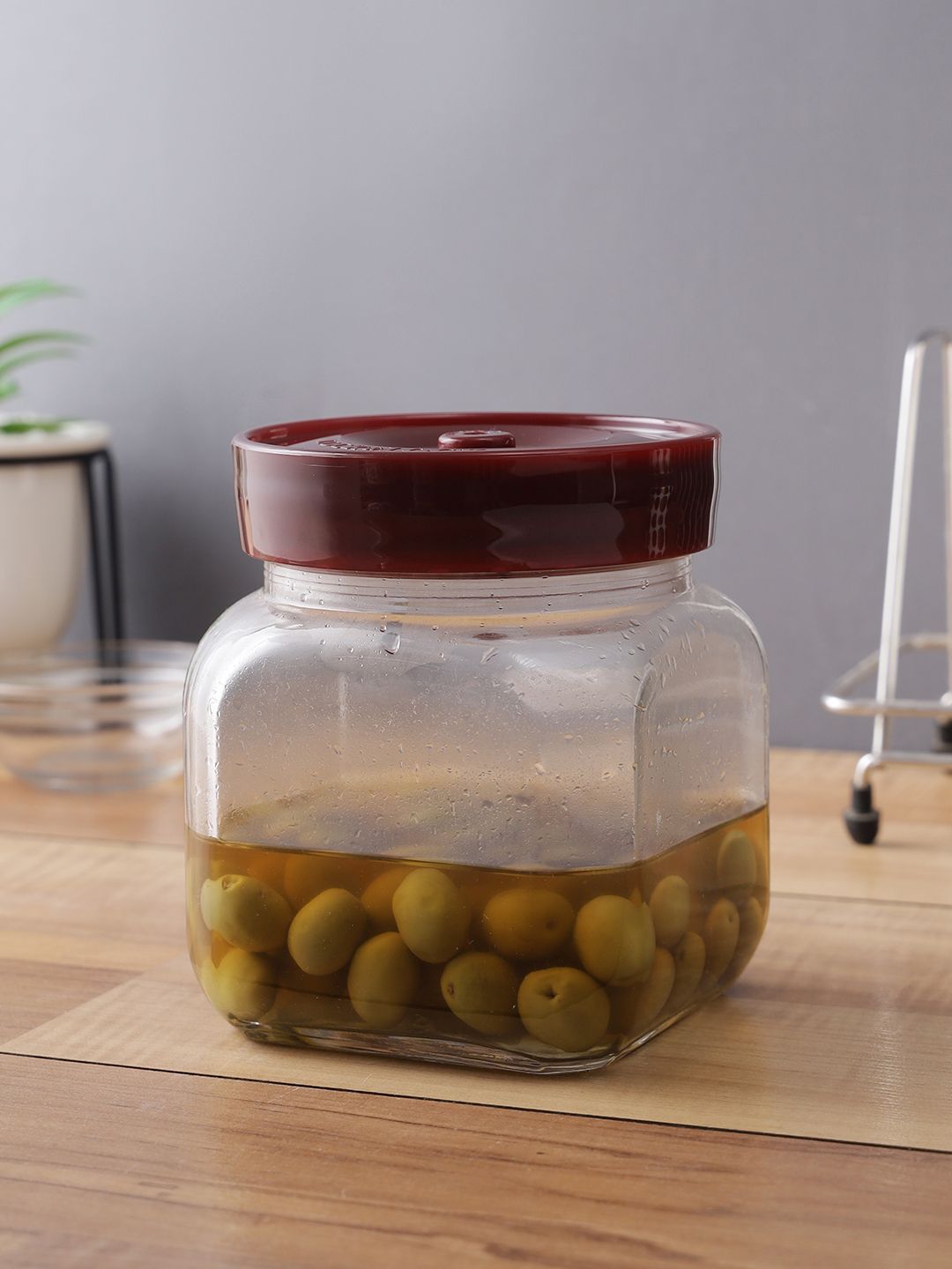 Lock & Lock Transparent Square Breathing Glass Shum Canister Price in India
