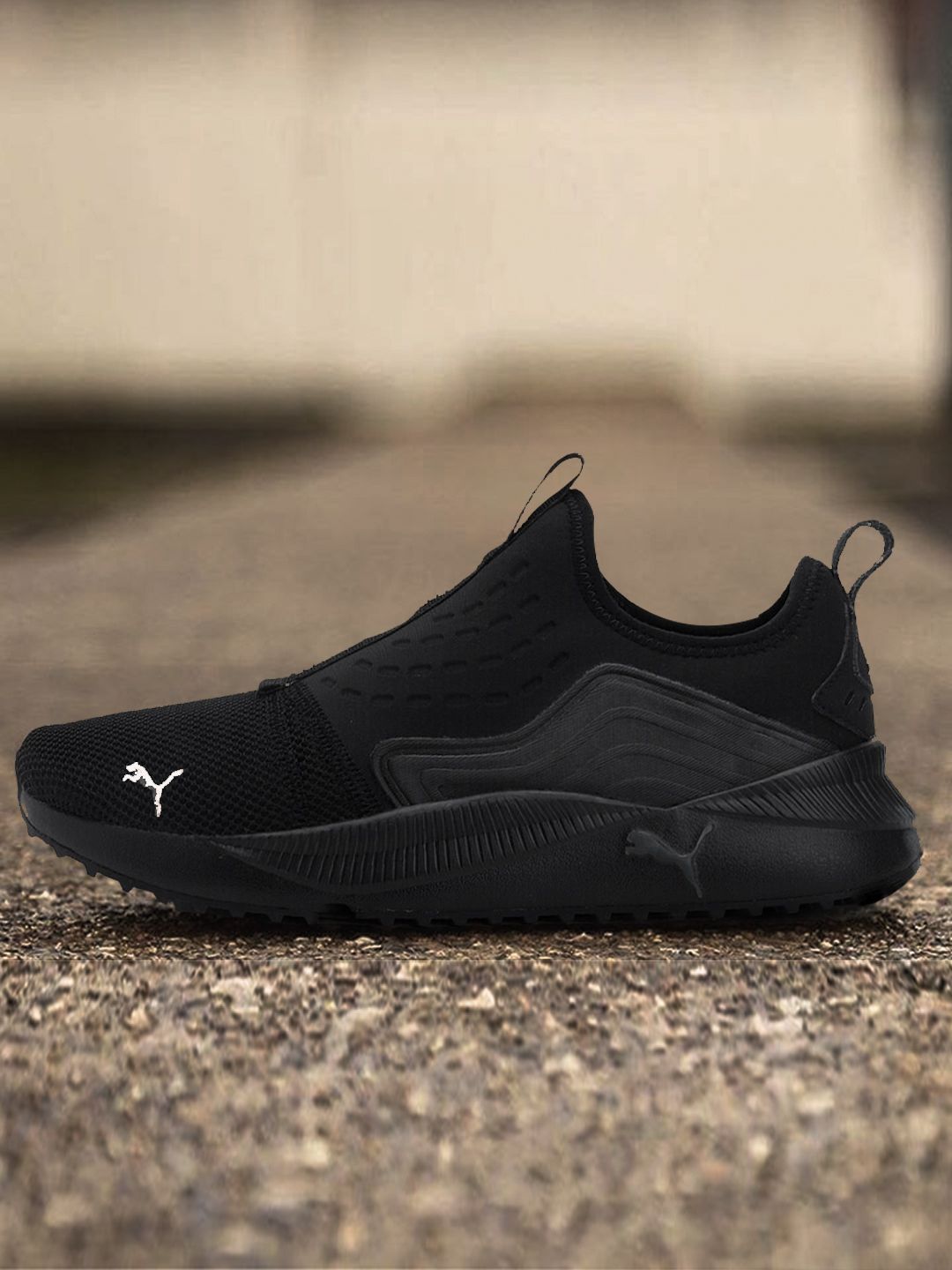 Puma Pacer Future Unisex Black Solid Slip-On Sneakers Price in India