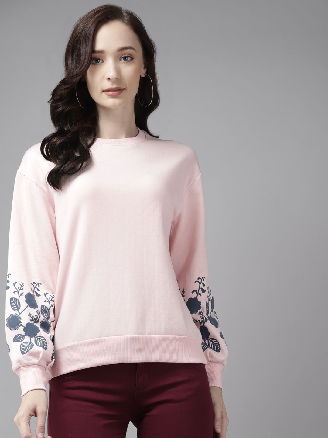 Cayman Women Pink Solid Sweatshirt Price in India