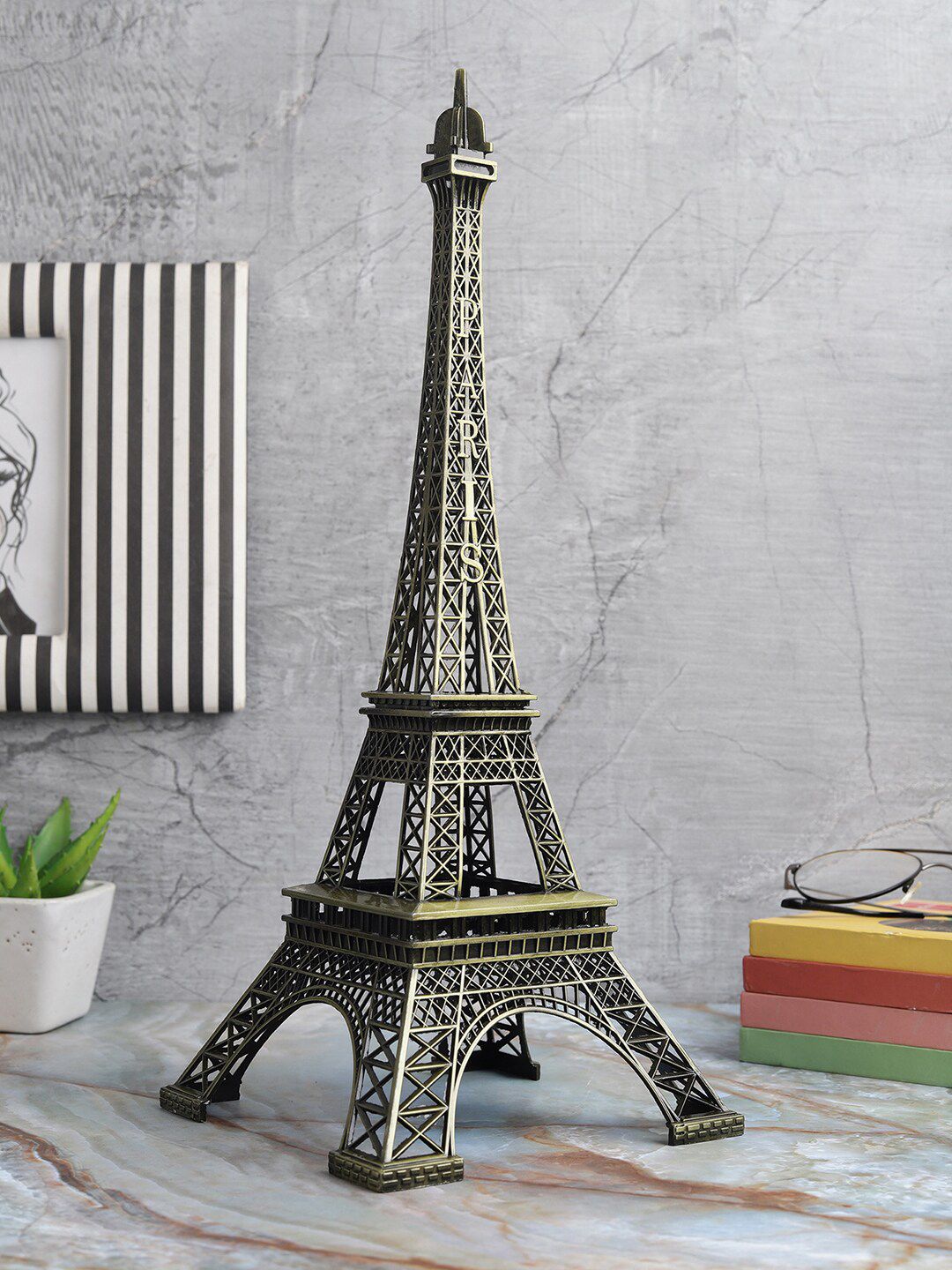 EXIM DECOR Gunmetal-Toned Eiffel Tower Miniature Showpiece Price in India