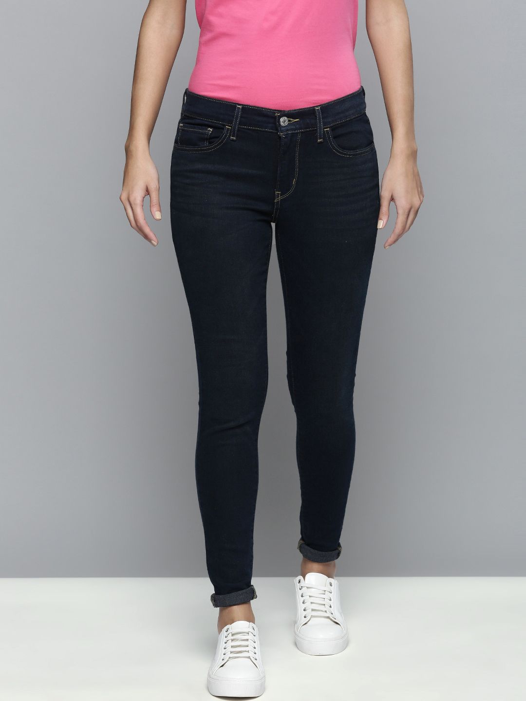 Levis Women Blue 710 Super Skinny Fit Stretchable Jeans Price in India