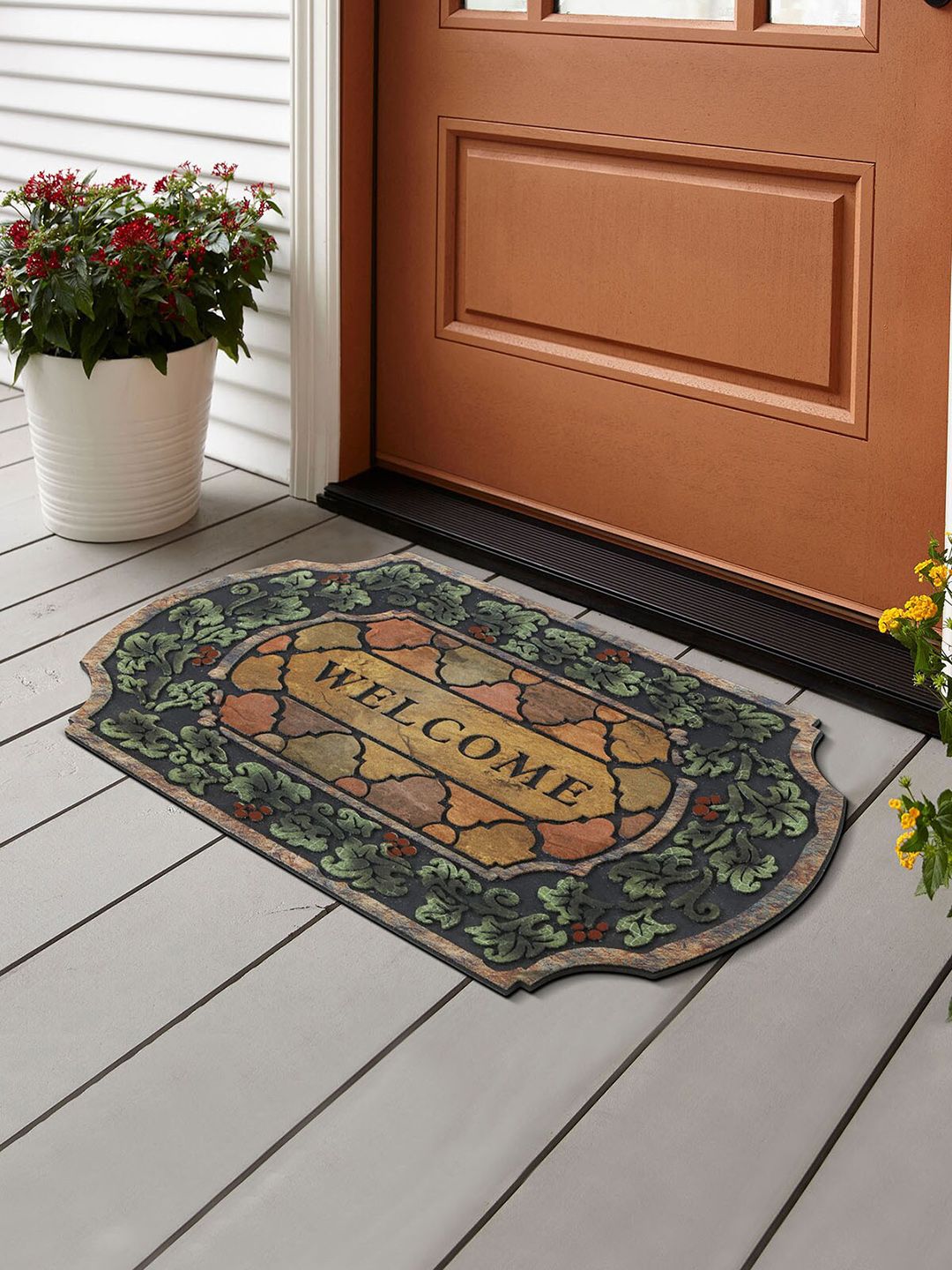 OBSESSIONS Multicoloured Patterned Verona Outdoor Mat Price in India