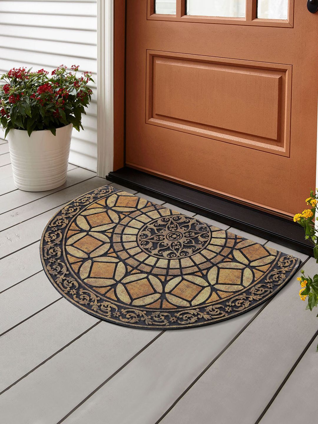 Obsessions Multicoloured Printed Verona Anti-Skid Outdoor Mat Price in India