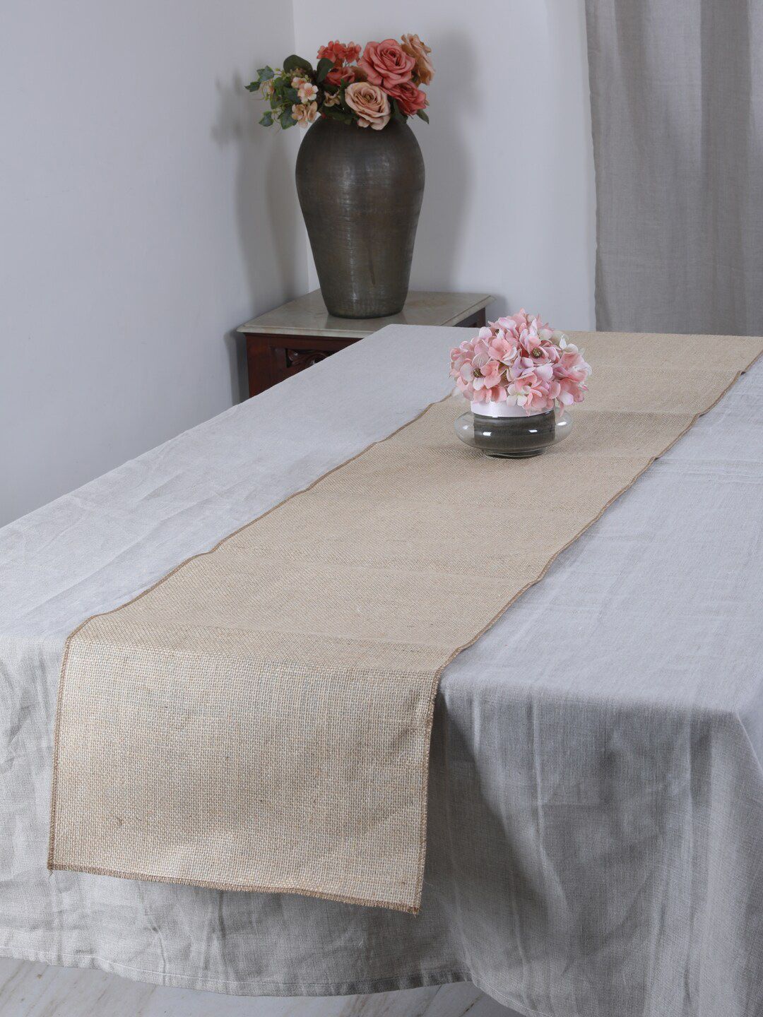 My Gift Booth Beige Solid Table Runner Price in India