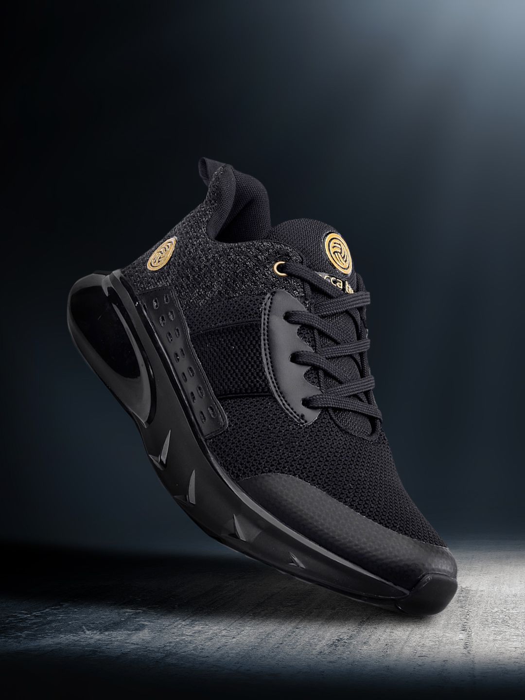 bacca bucci Flex Tough Black Mesh Training Shoes
