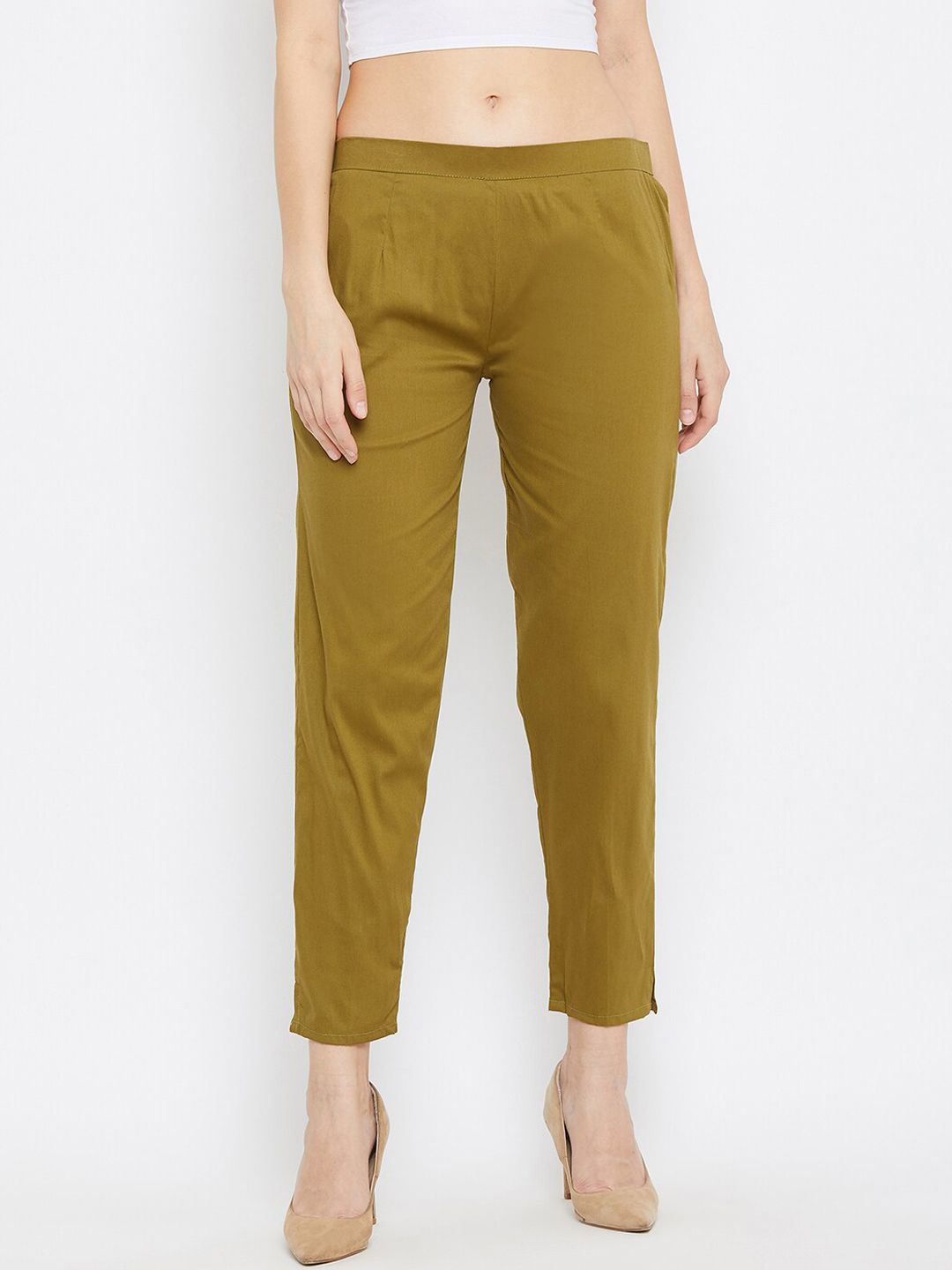 Clora Creation Women Green Trousers Price in India
