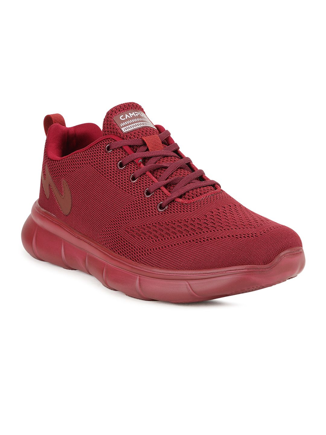 Campus Men Burgundy Mesh Running Shoes