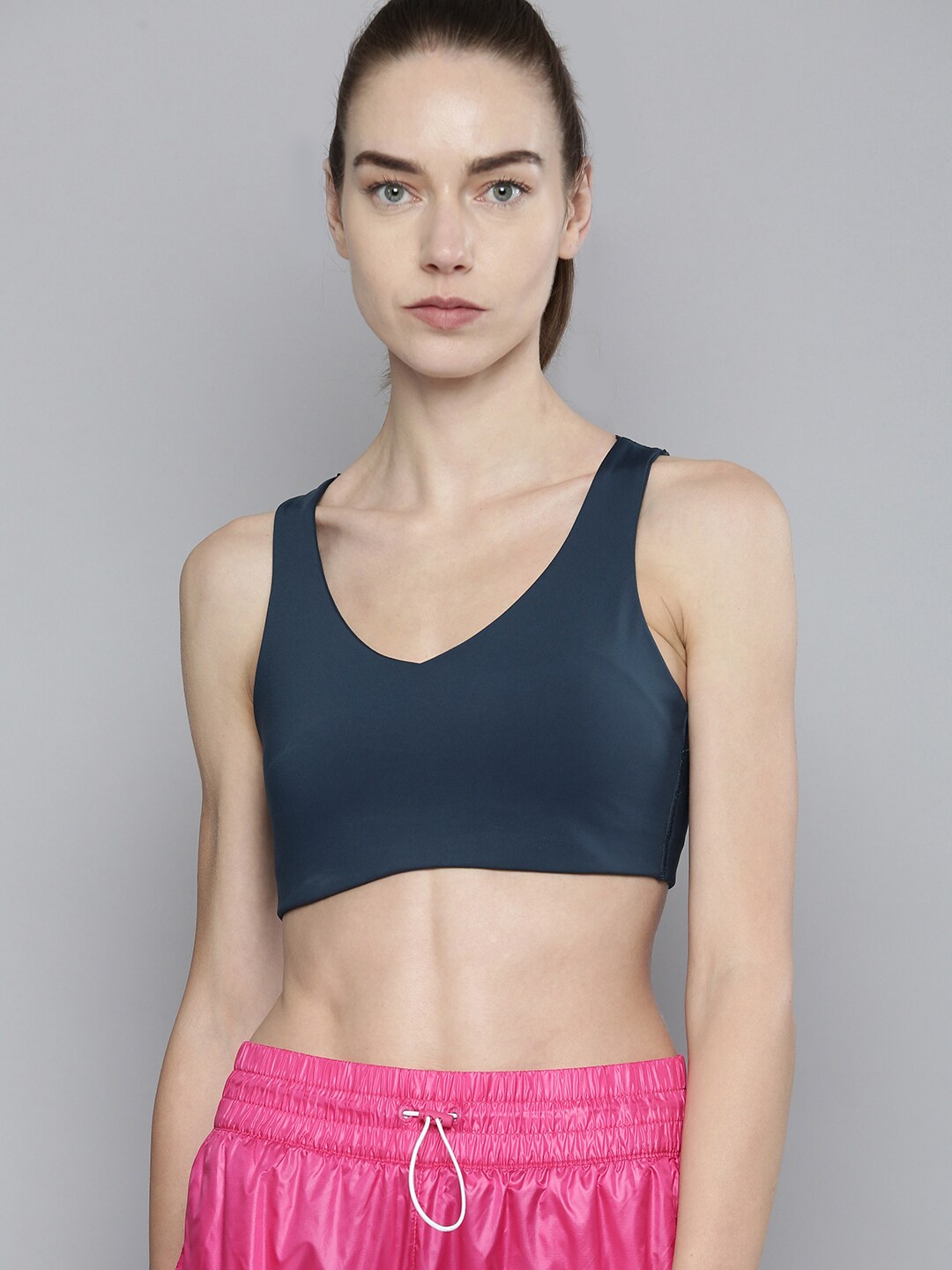 Puma Navy Blue Lightly Padded dryCELL High Impact To The Max Bra 52103566 Price in India