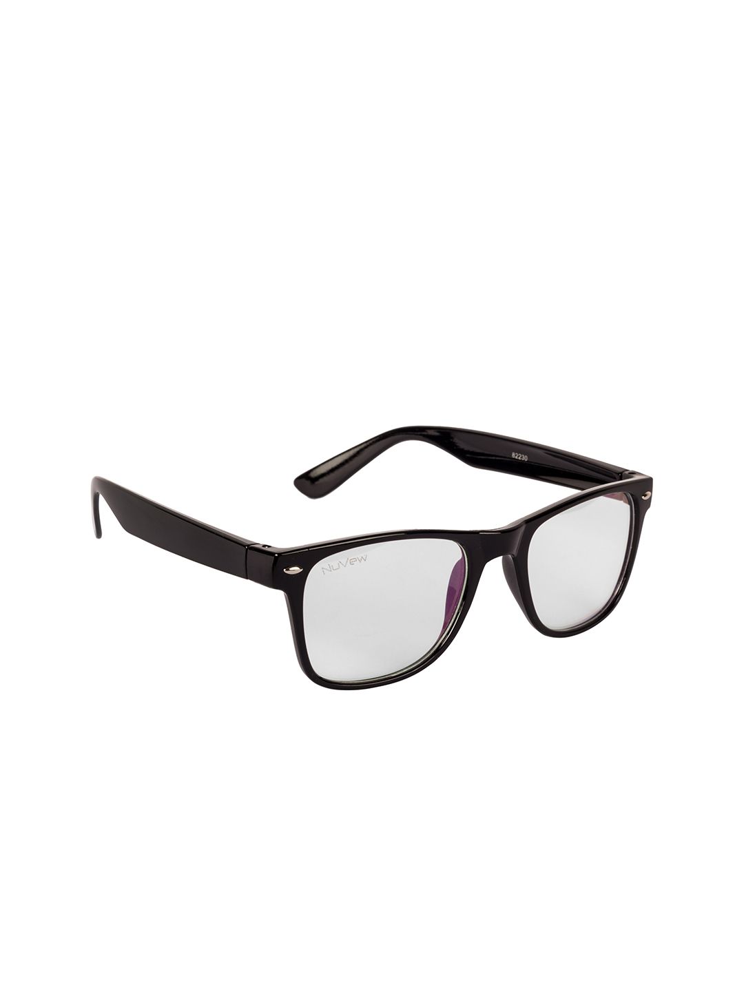 NuVew Unisex Clear Lens & Black UV Protected Wayfarer Sunglasses Price in India