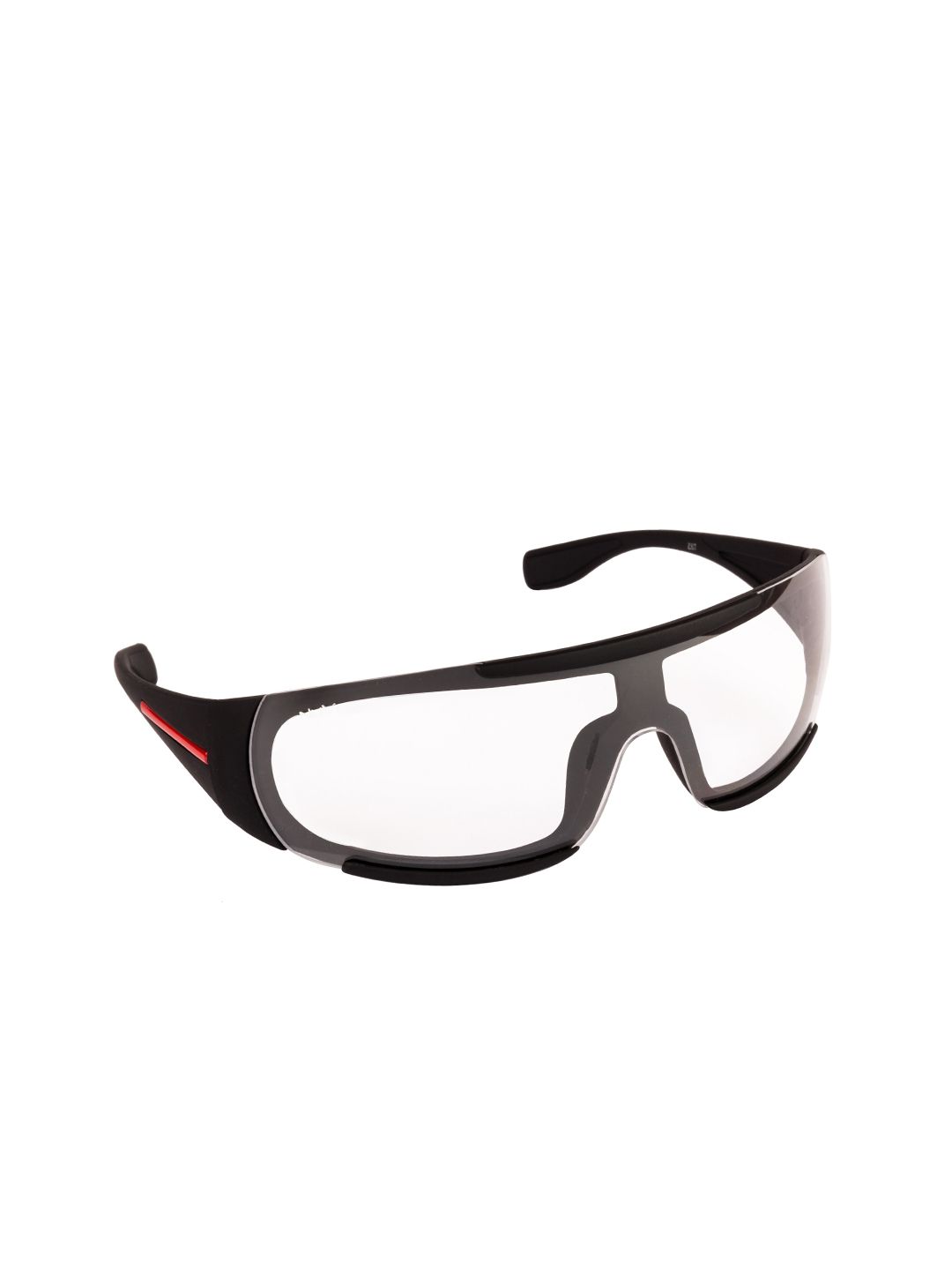 NuVew Unisex Clear Lens & Black Sports Sunglasses with UV Protected Lens Price in India