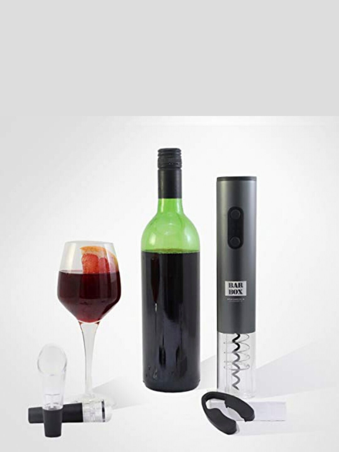 BAR BOX Set Of 3 Grey Cordless Electric Wine Opener With Foil Cutter Automatic Corkscrew Opener Price in India
