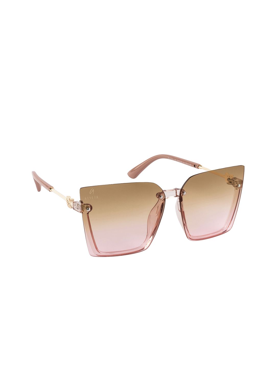 AISLIN Women Brown Lens & Pink Butterfly Sunglasses with UV Protected Lens Price in India