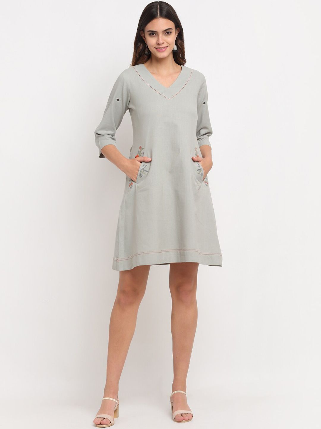 Ekmatra Women Green A-Line Dress