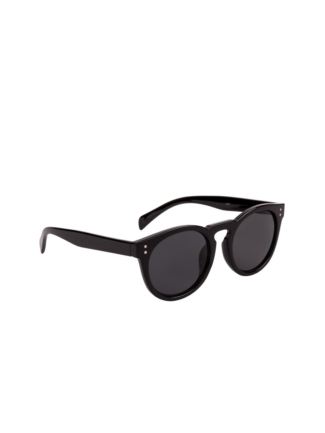 NuVew Unisex Black Lens & Black Round Sunglasses with UV Protected Lens Price in India