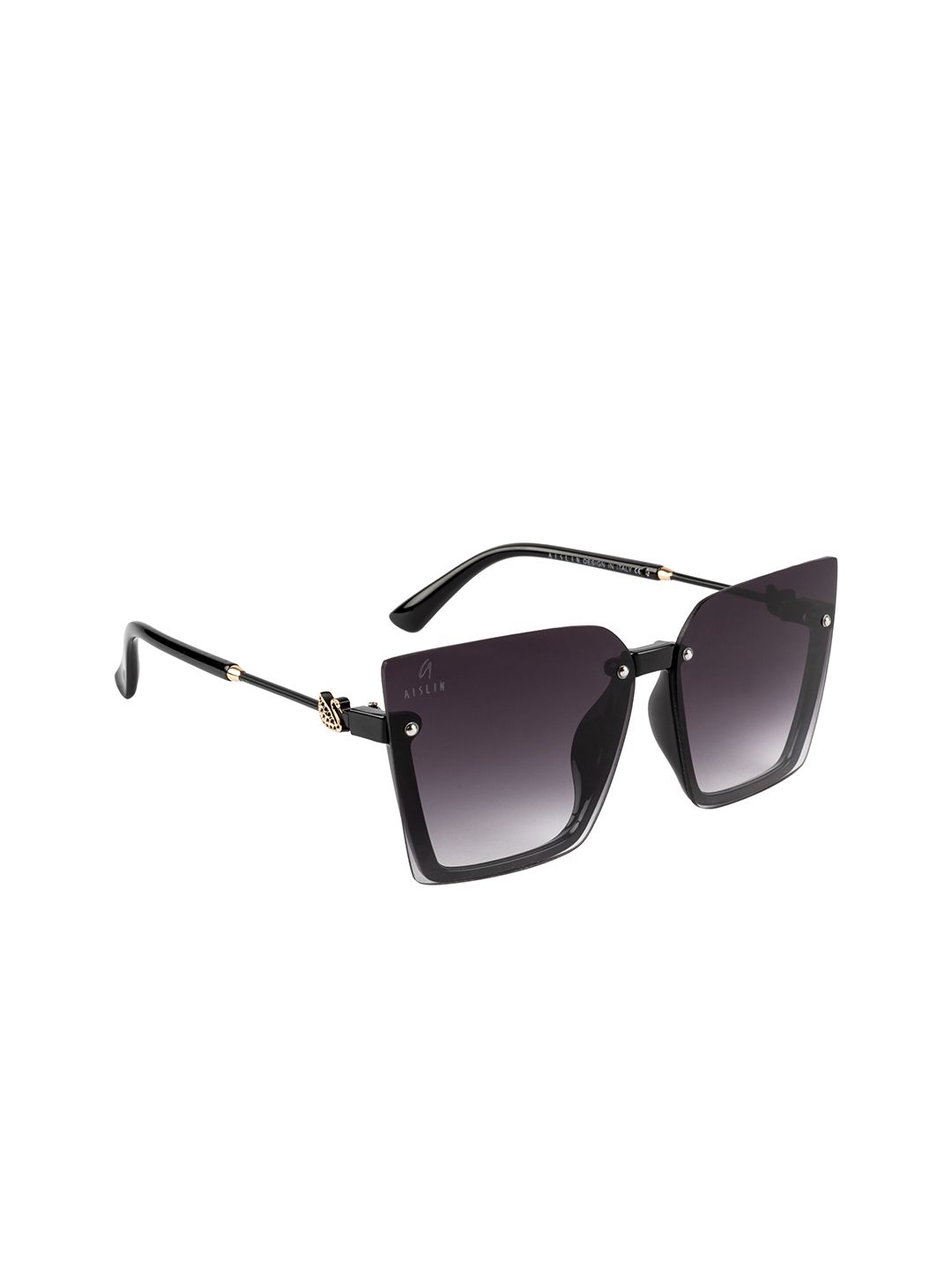 AISLIN Women Black UV Protected Over Sized Sunglasses Price in India