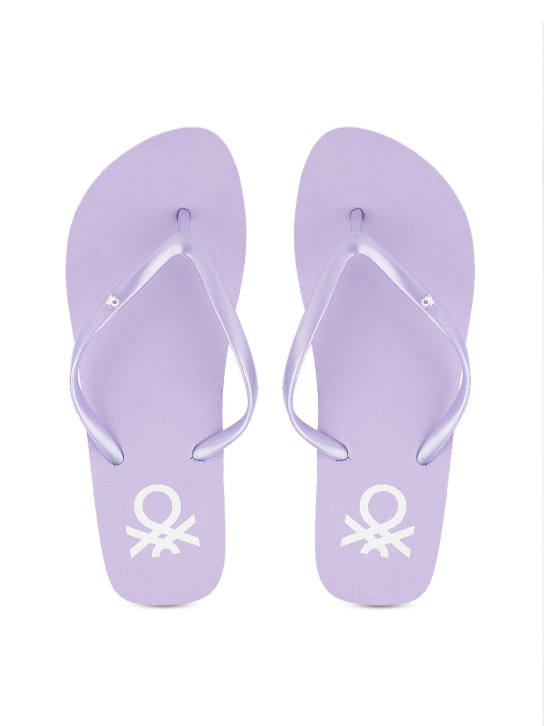 United Colors of Benetton Women Purple Solid Thong Flip-Flops Price in India