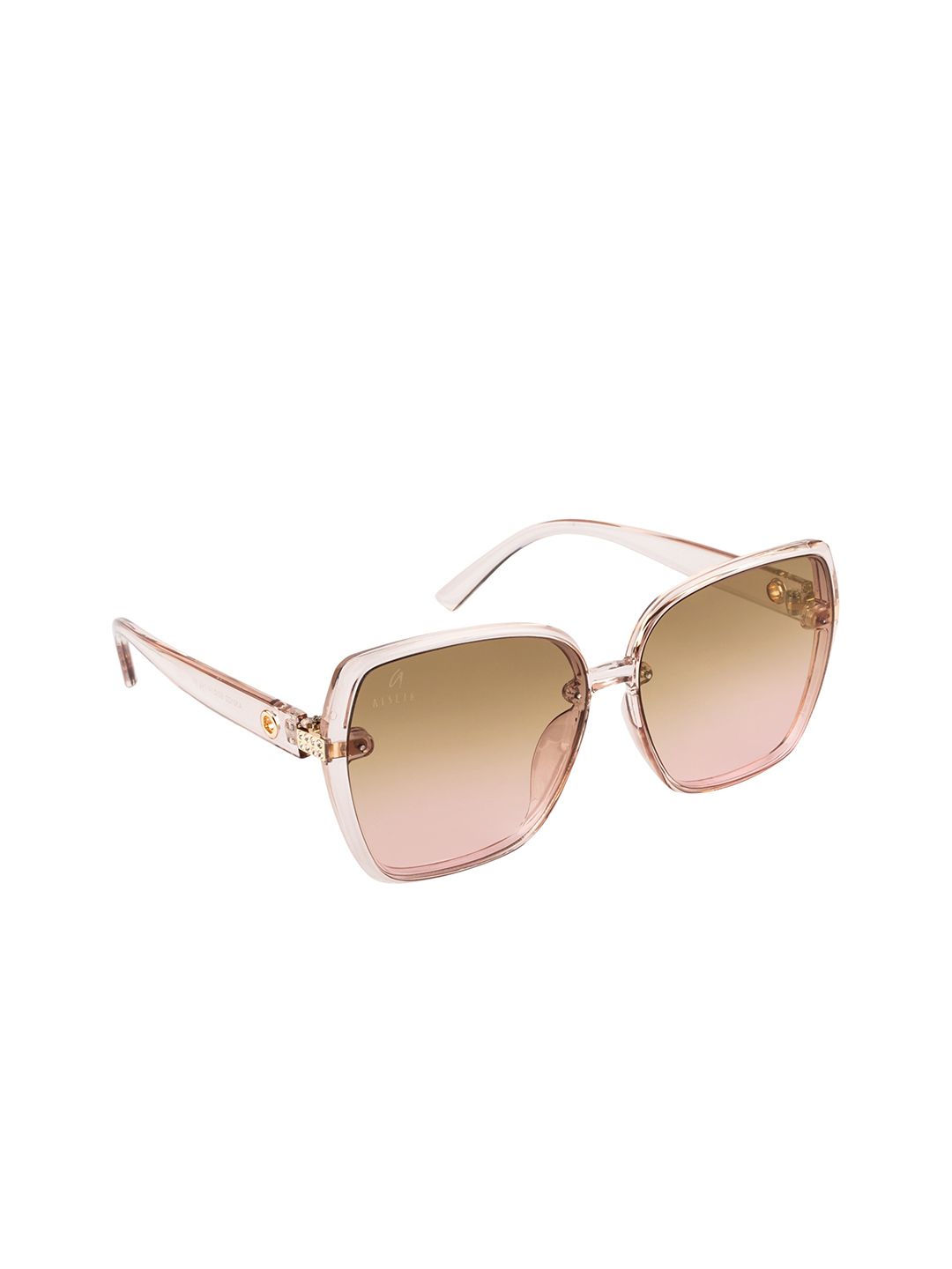 AISLIN Women Brown Lens & Pink Full Rim Butterfly Sunglasses 14774-85-AS-30122 Price in India