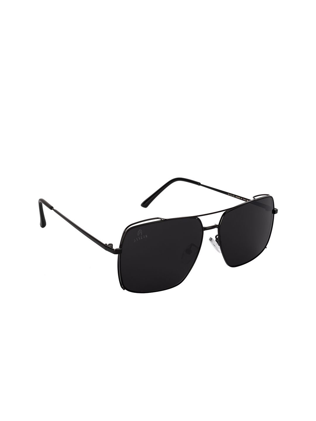 AISLIN Unisex Black UV Protected Rectangular Sunglasses Price in India