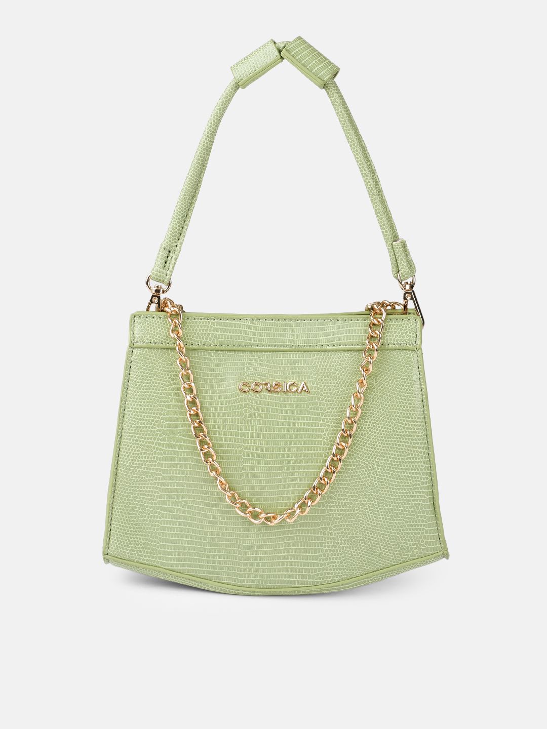 CORSICA Green Textured Shoulder Bag Price in India