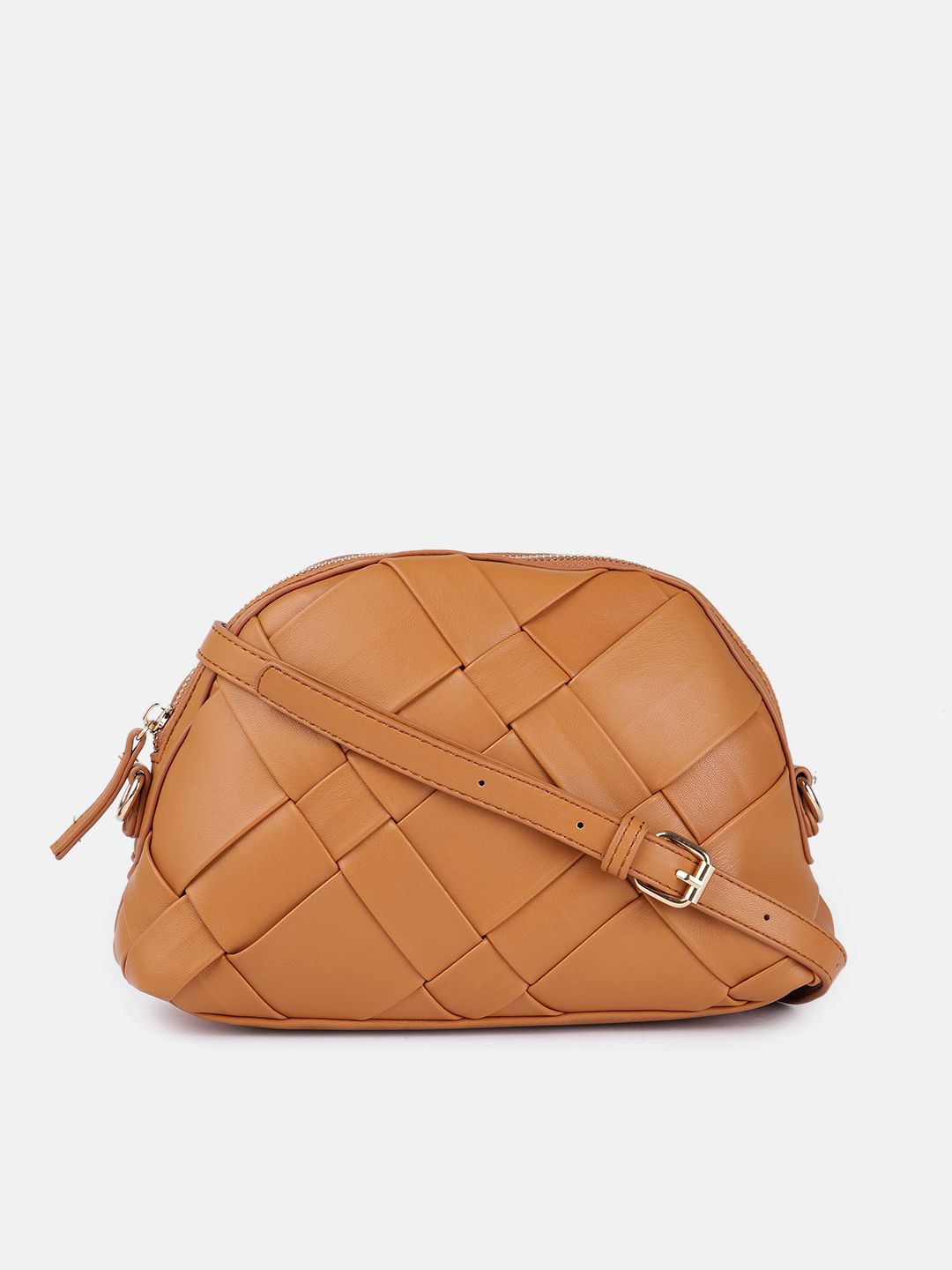 CORSICA Tan Brown Self-Design Shoulder Bag Price in India