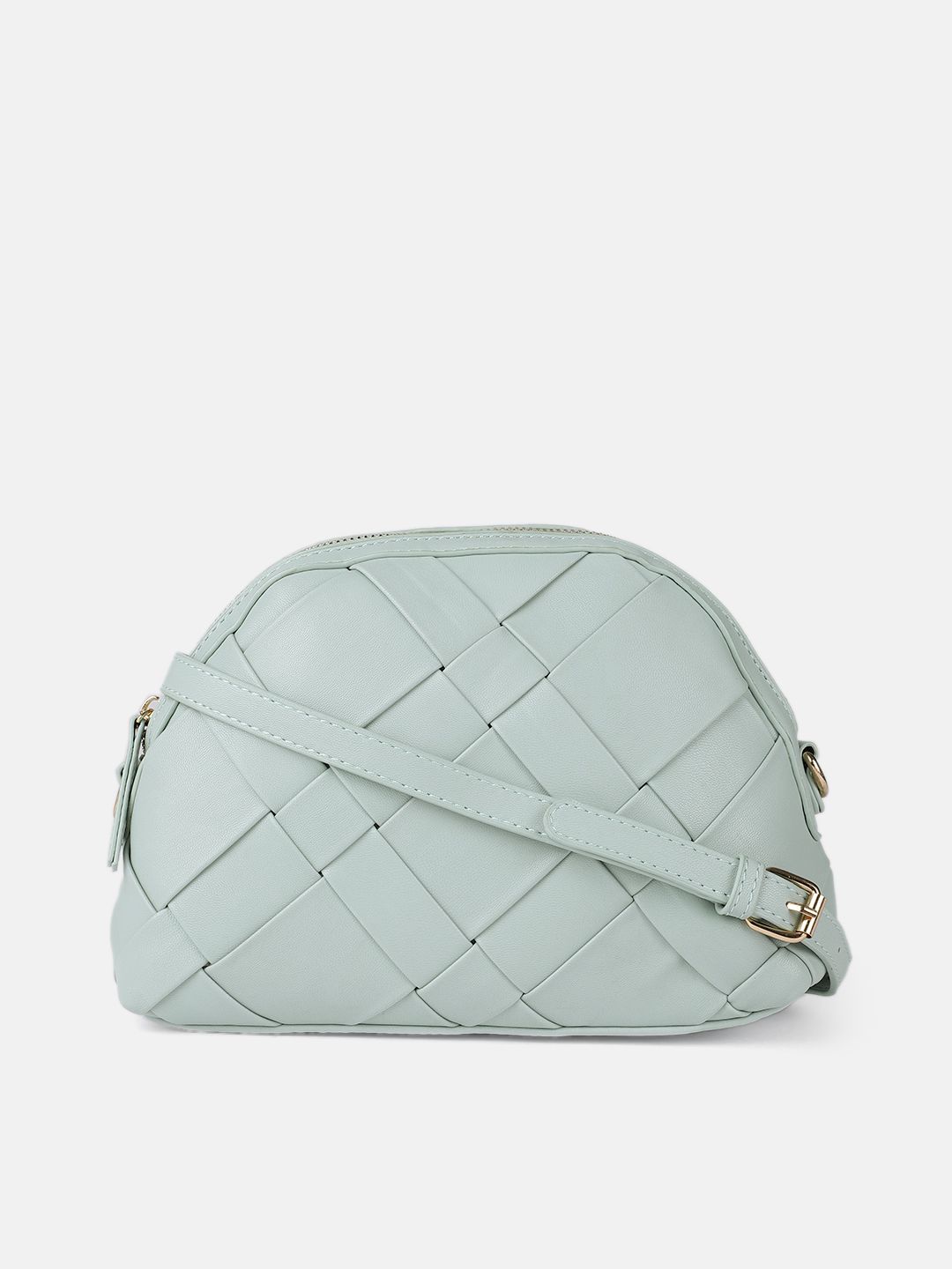 CORSICA Light Blue Textured Sling Bag Price in India