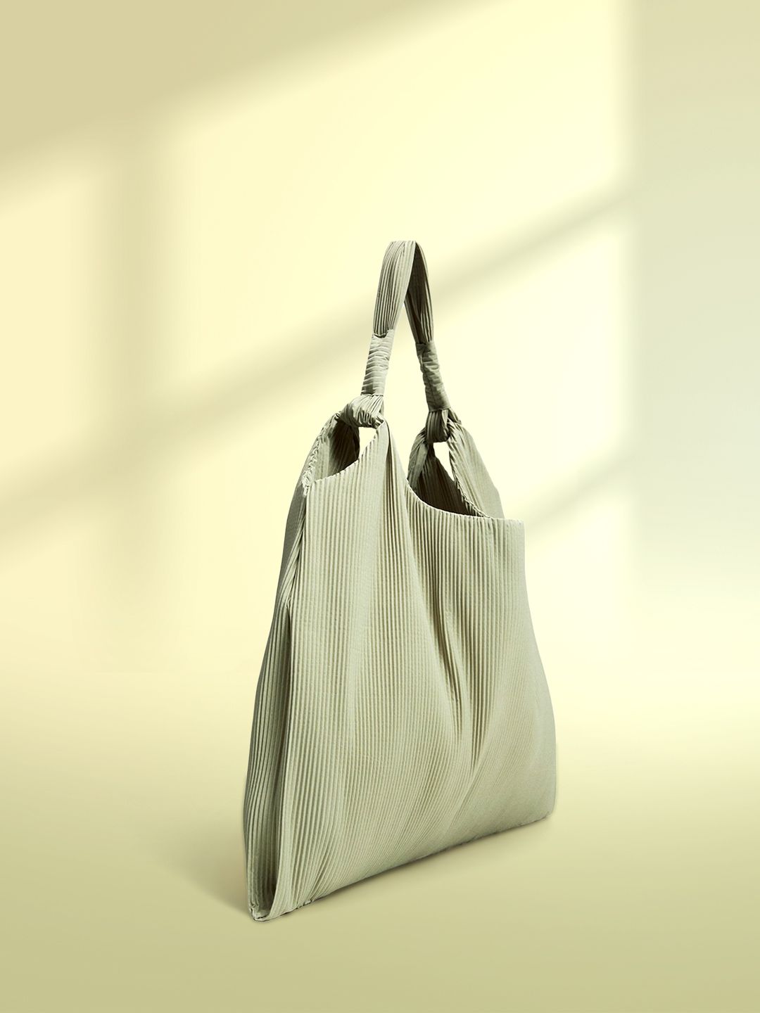 MANGO Green Pleated Shopper Shoulder Bag Price in India