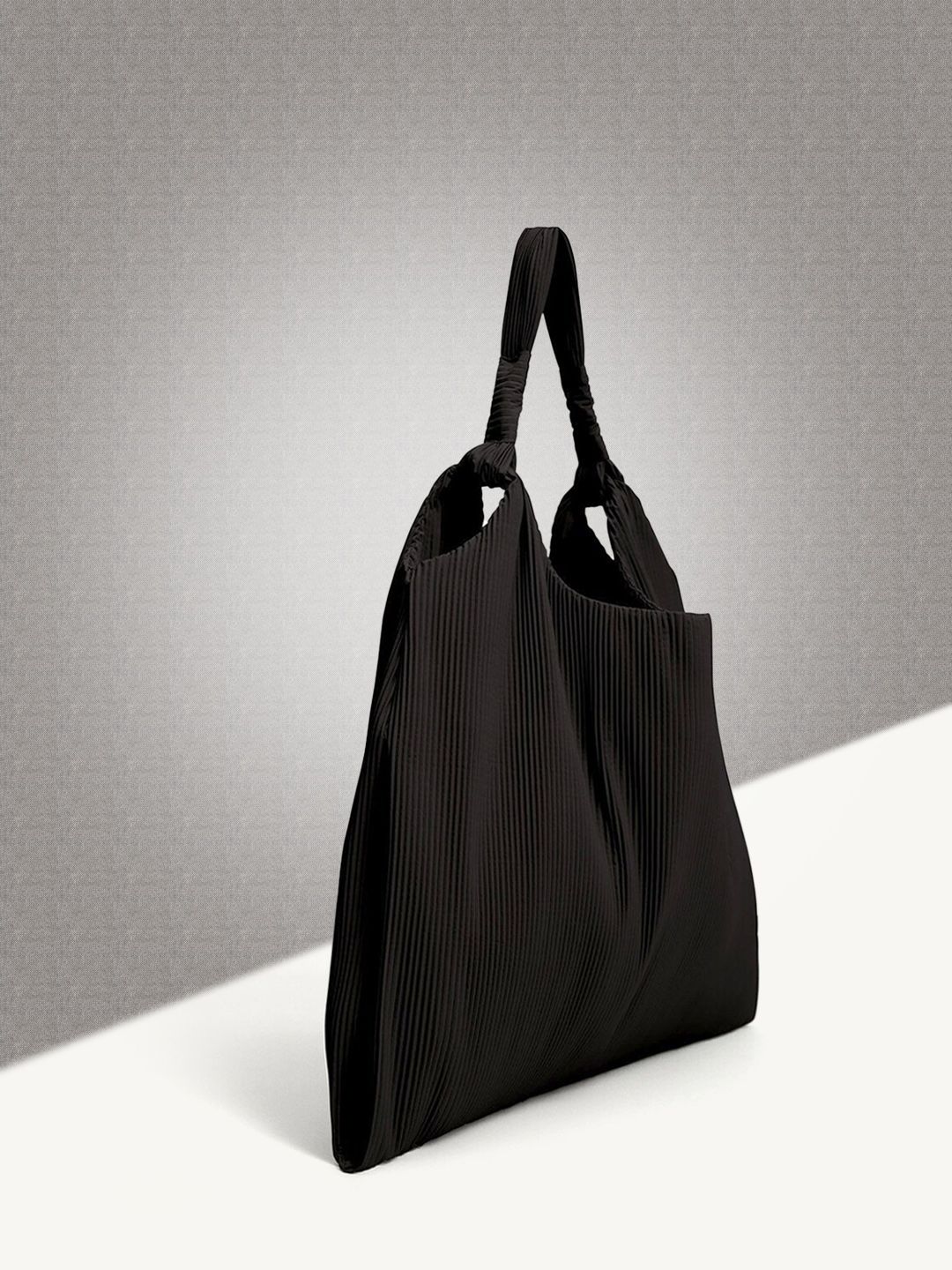 MANGO Black Pleated Structured Shoulder Bag Price in India