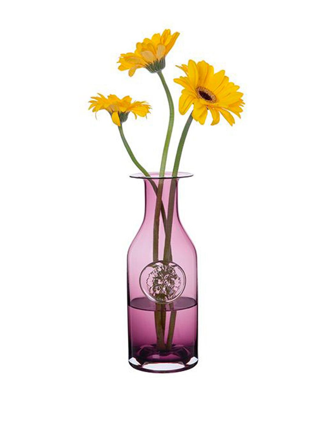 DARTINGTON Purple Solid Glass Flower Vase Price in India
