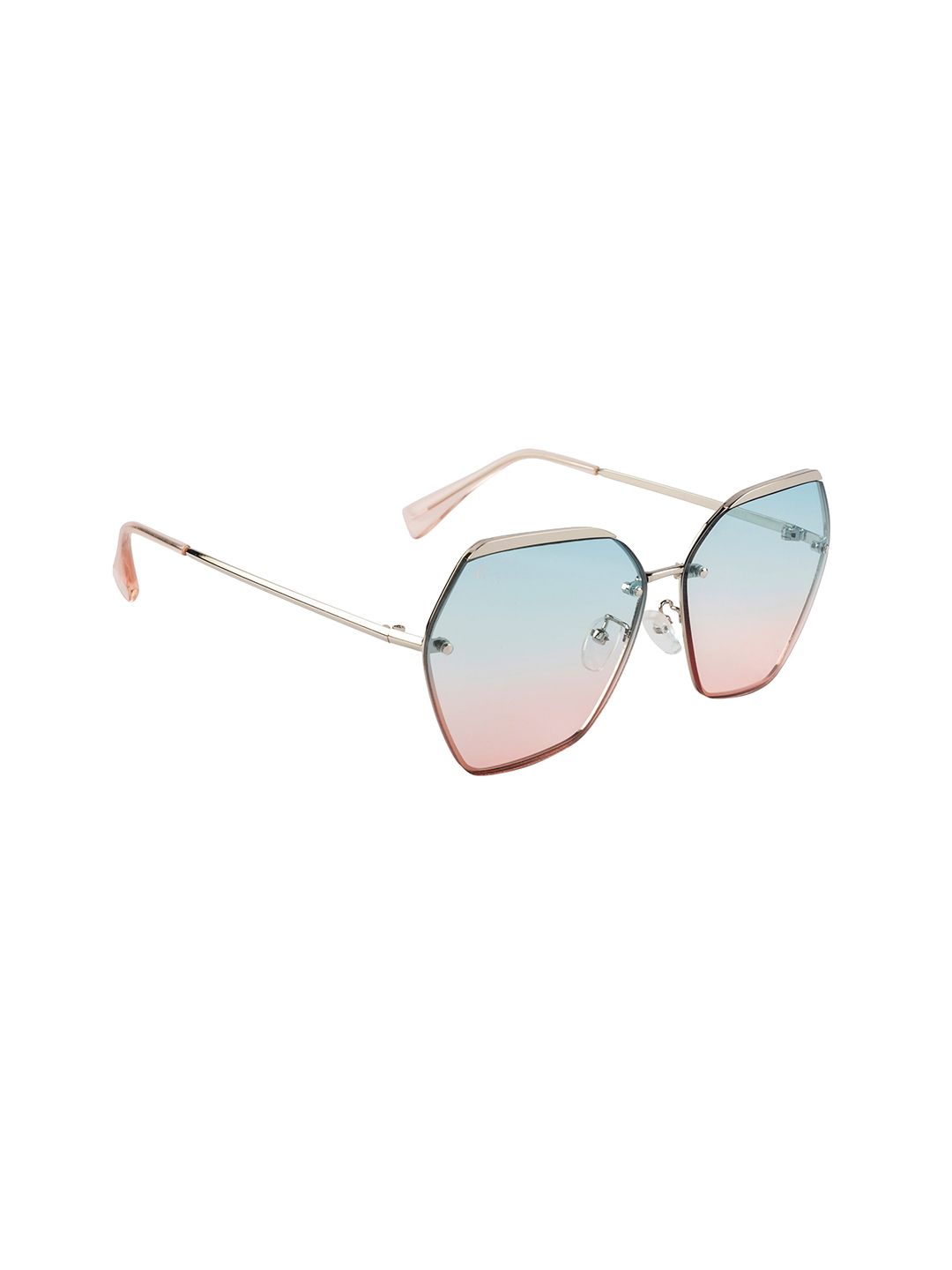 AISLIN Women Blue & Pink UV Protected Oversized Sunglasses Price in India