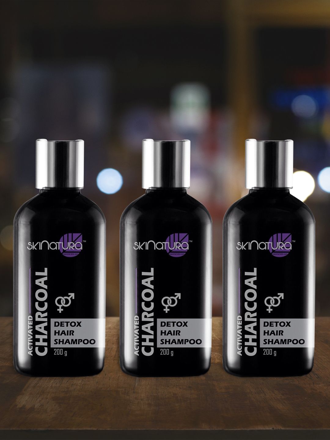 Skinatura Pack of 3 Activated Charcoal Detox Hair Shampoo 600 ml Price in India