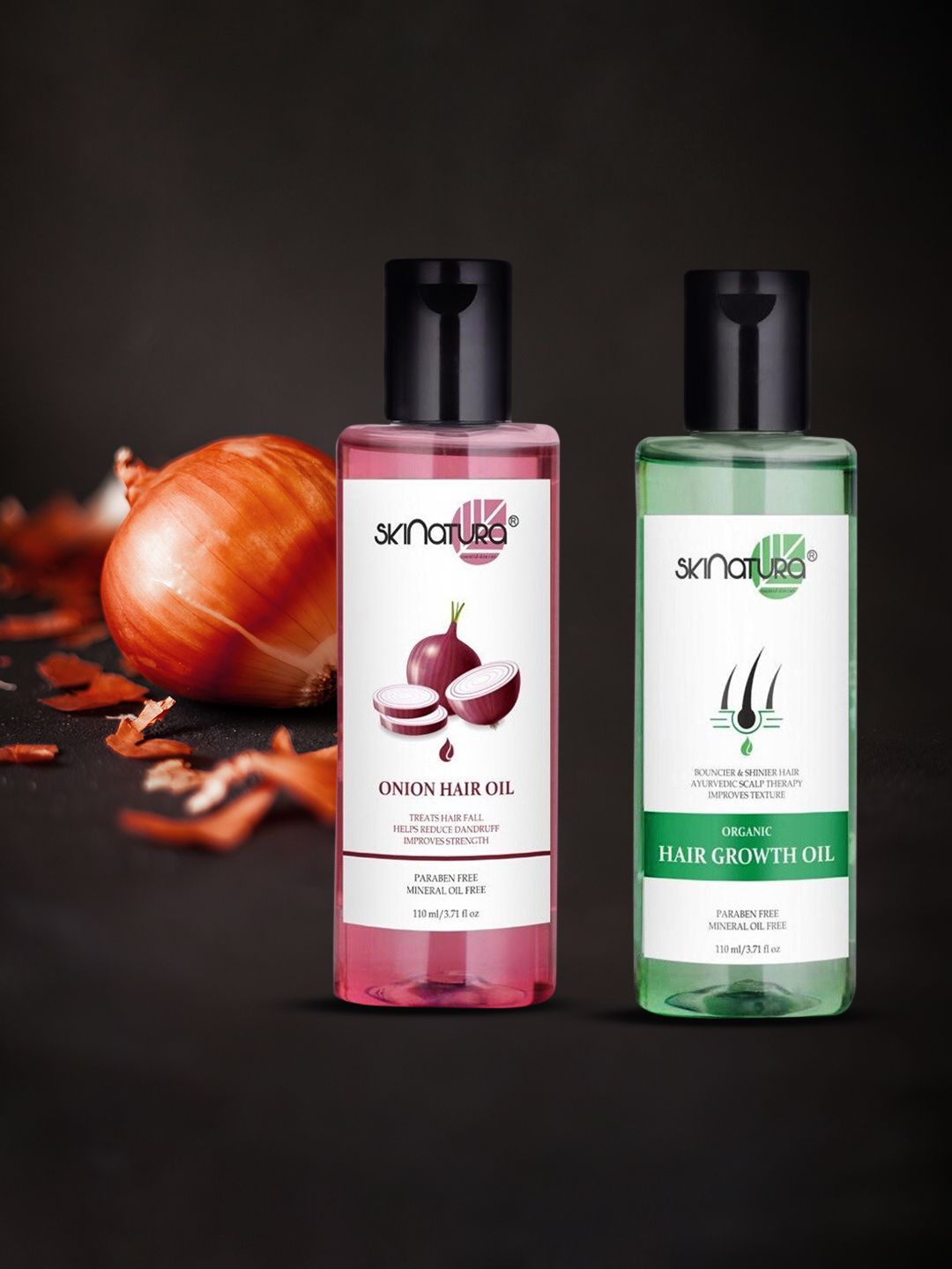 Skinatura Set of Organic Hair Growth & Onion Hair Oil 110 ml each Price in India