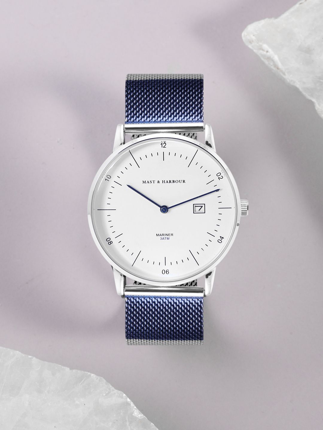 Mast & Harbour Unisex White Dial & Silver-Toned Straps Analogue Watch MFB-PN-PF-DK2751 Price in India