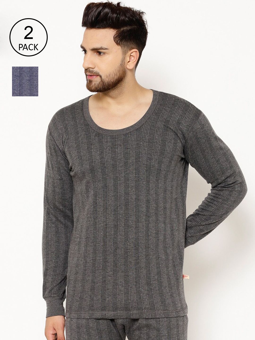 MACK JONNEY Men Pack of 2 Thermal Tops