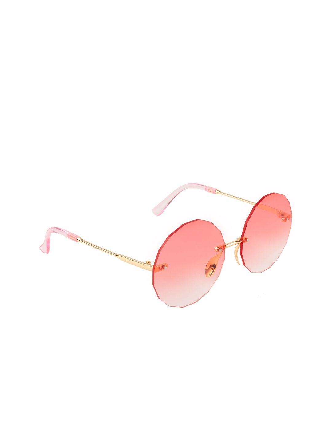 AISLIN Women Pink Lens Round Sunglasses with UV Protected Lens 14878-89-AS-18005