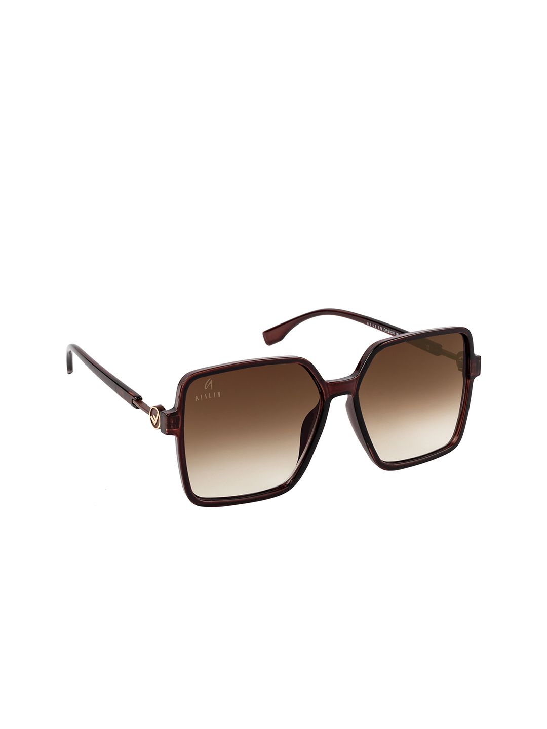 AISLIN Women Brown Lens Square Sunglasses with UV Protected Lens 14780-85-AS-30133 Price in India