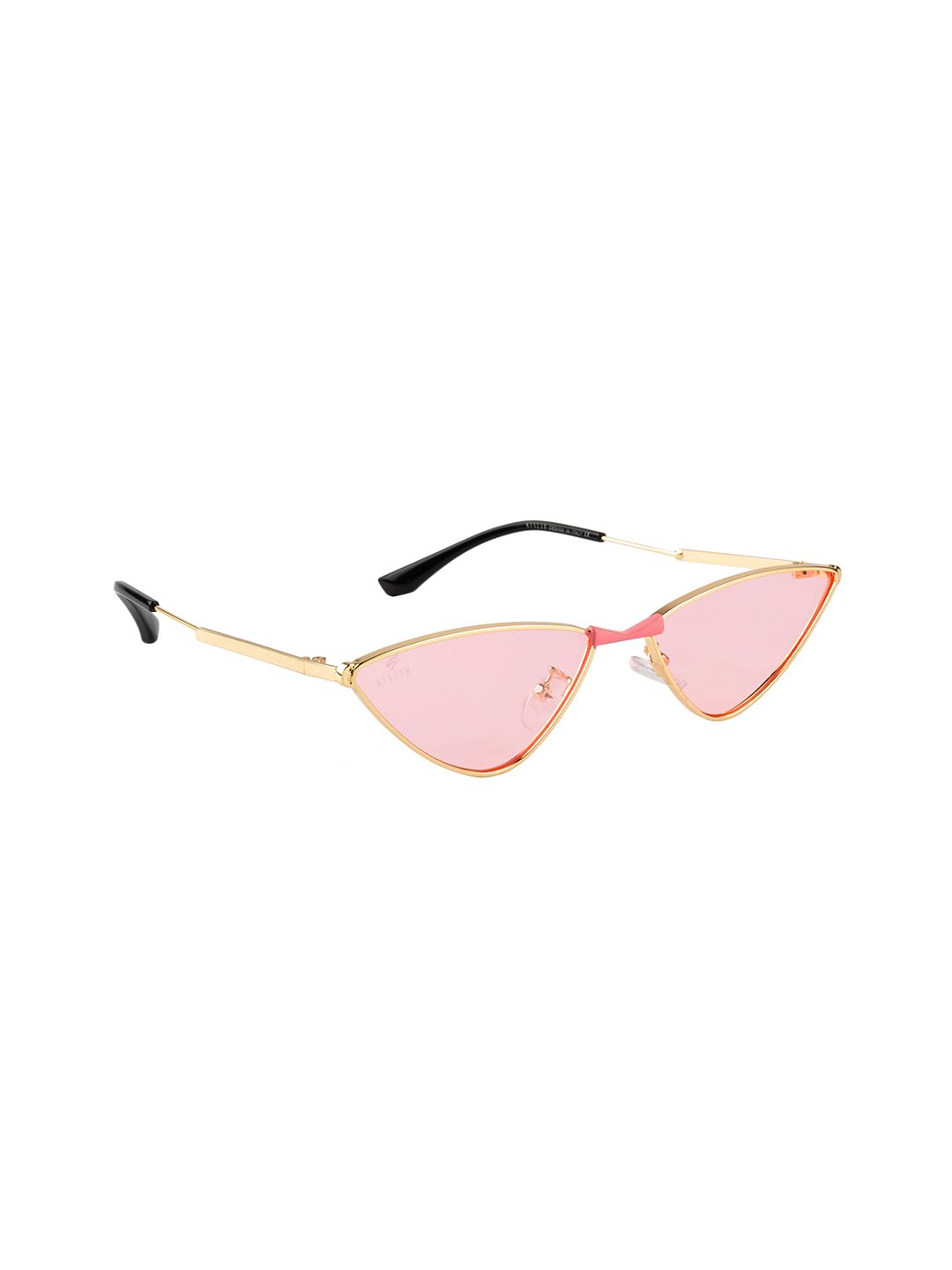 AISLIN Women Pink Lens & Gold-Toned Other Sunglasses with UV Protected Lens Price in India